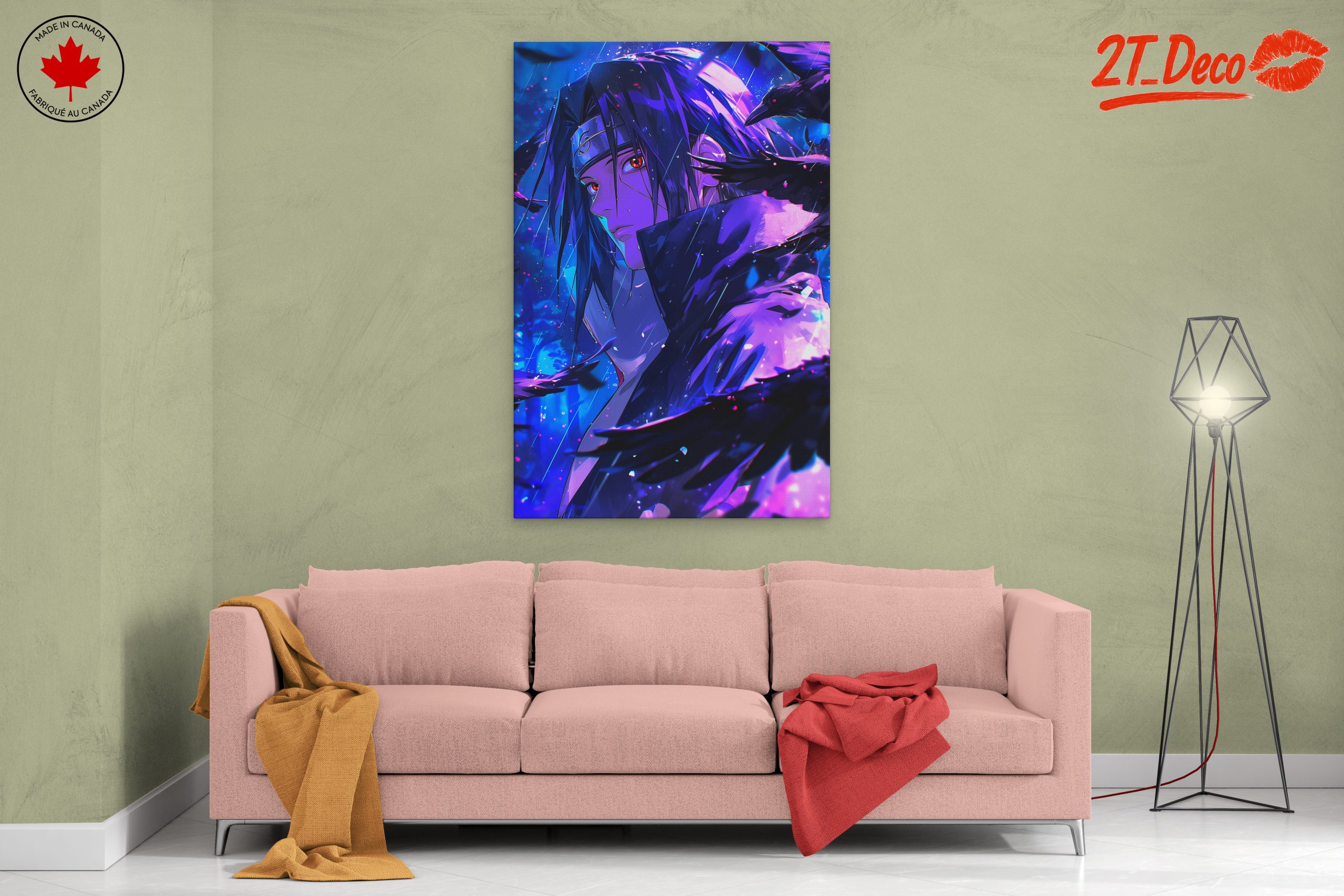 Dynamic Naruto Character Art with Ravens - Image 2