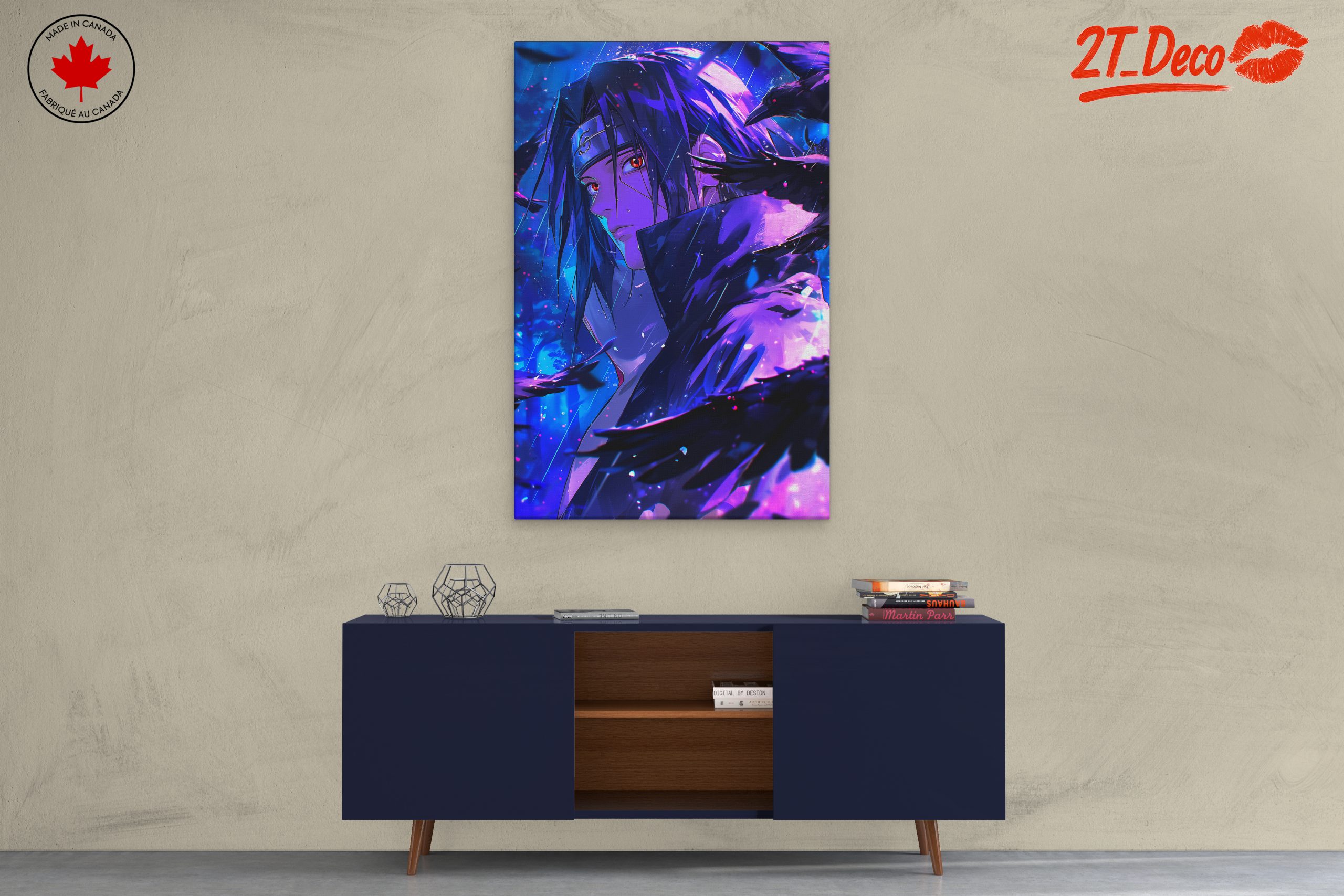 Dynamic Naruto Character Art with Ravens - Image 3