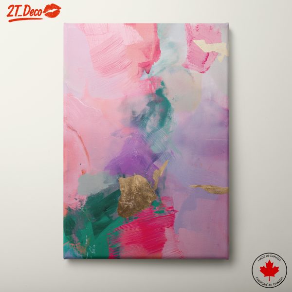 Vibrant Abstract Colors with Gold Texture
