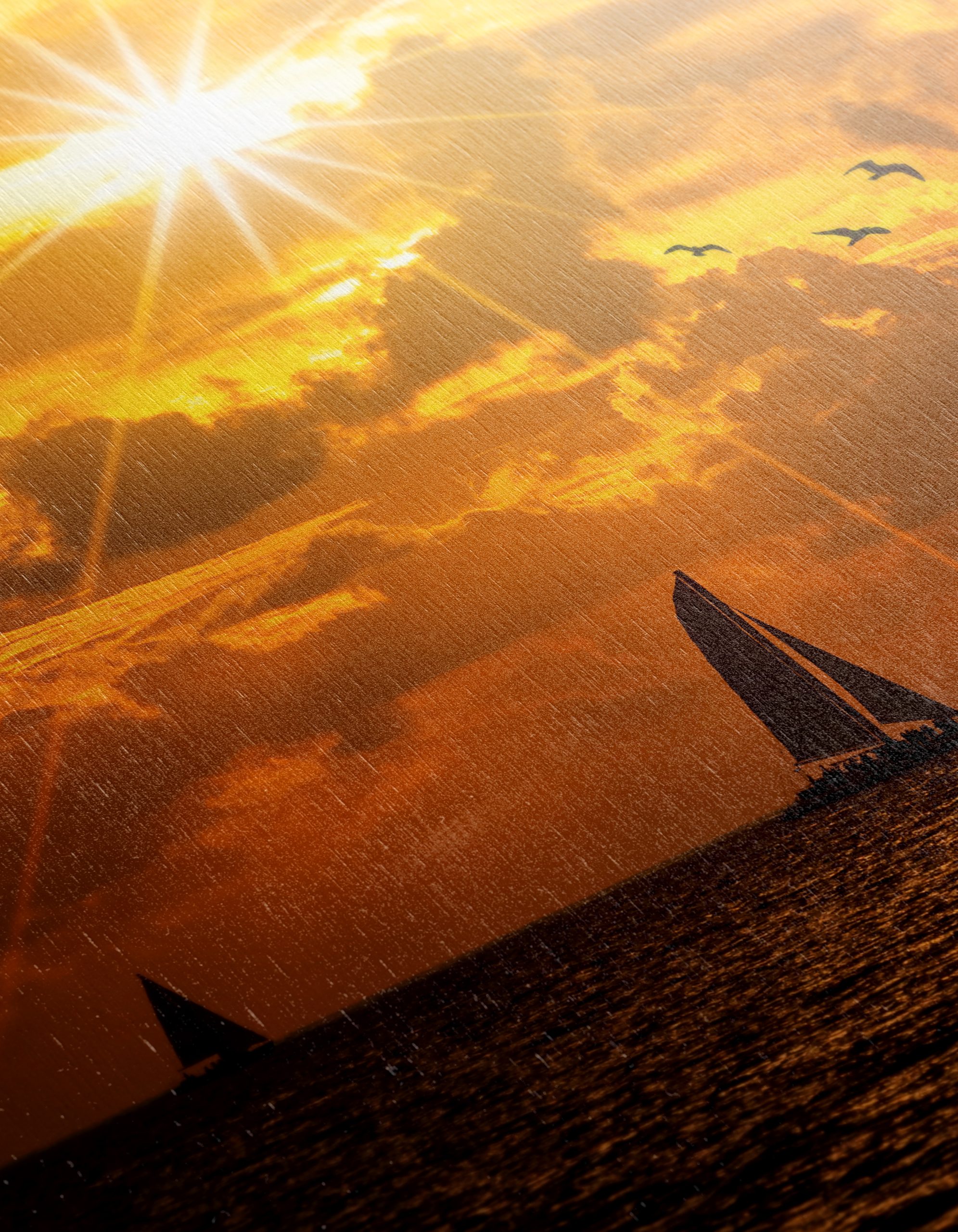 Stunning Sunset Over Beach with Sailboats - Image 12