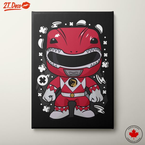 Stylized Red Ranger Character Art