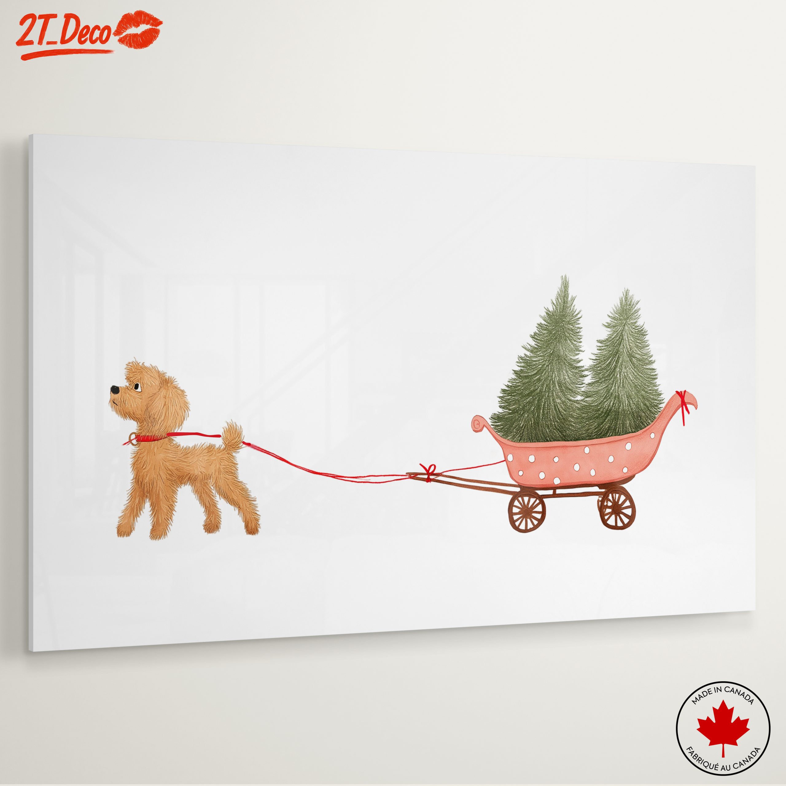 Playful Dog Pulling Christmas Trees - Image 6