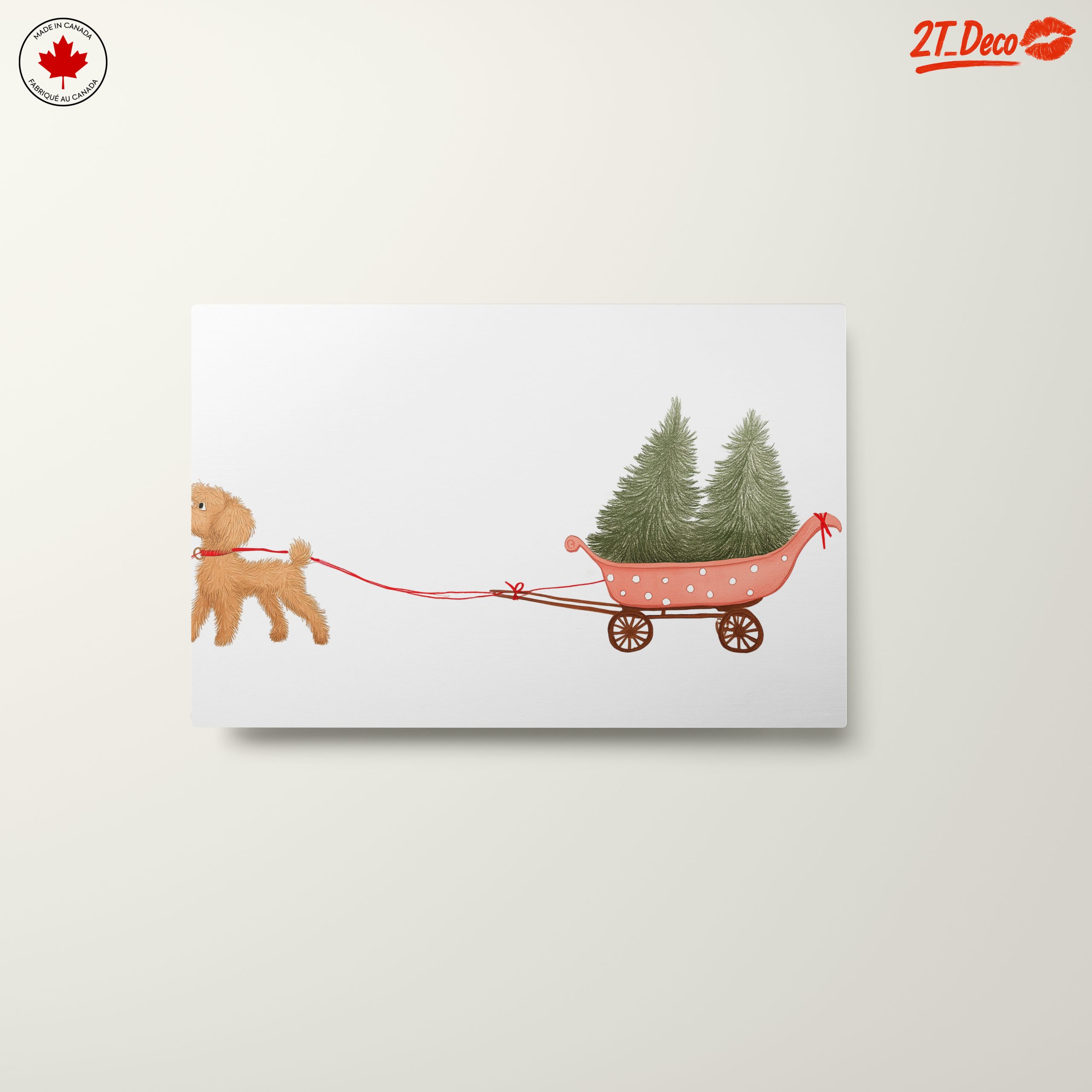 Playful Dog Pulling Christmas Trees - Image 10