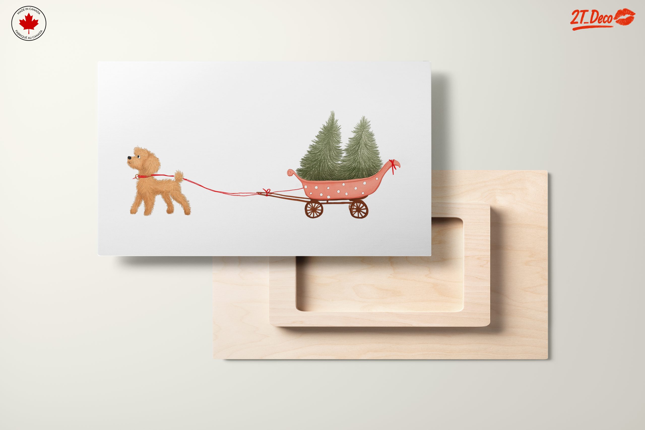 Playful Dog Pulling Christmas Trees - Image 11