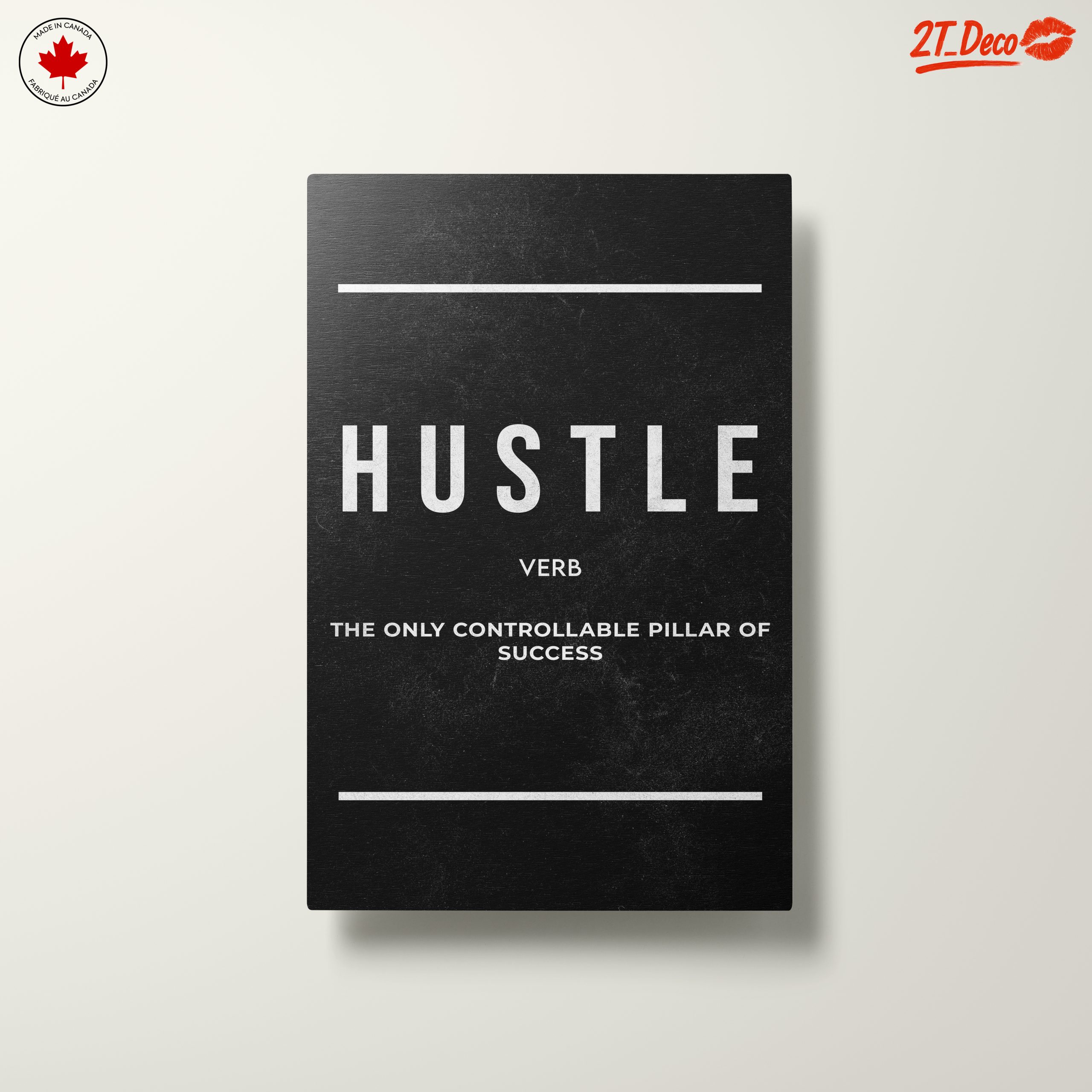 Hustle Motivational Quote Wall Art - Image 10