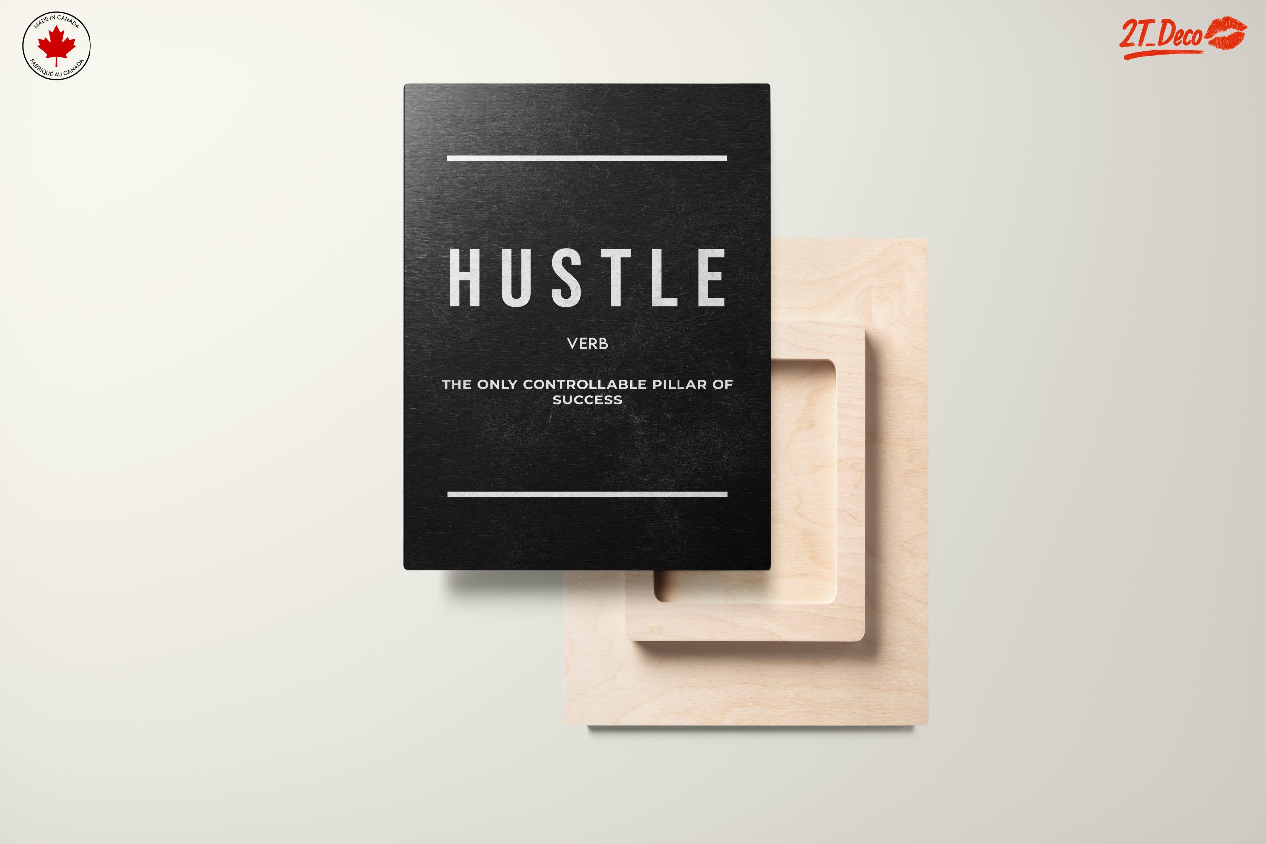 Hustle Motivational Quote Wall Art - Image 11