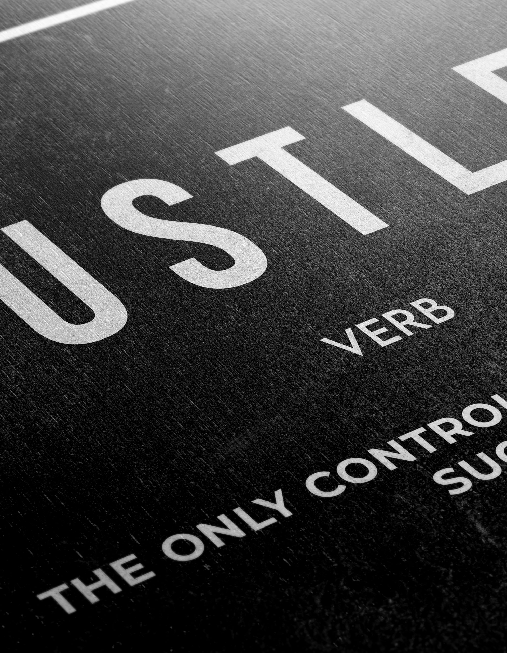Hustle Motivational Quote Wall Art - Image 12