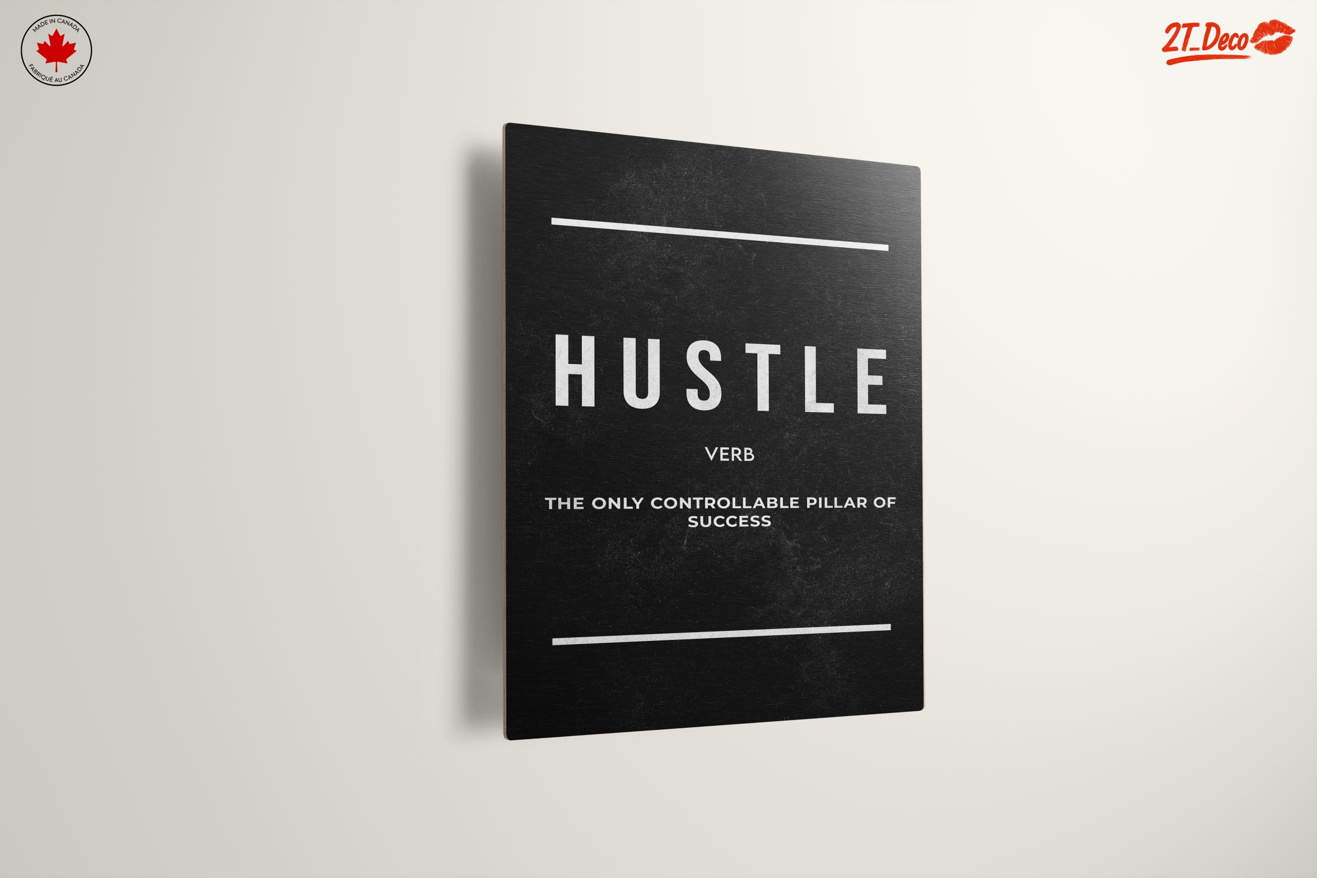 Hustle Motivational Quote Wall Art - Image 13