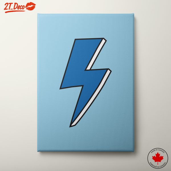 Bold Lightning Bolt Design Wall Art