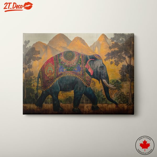 Artistic Elephant with Vibrant Patterns