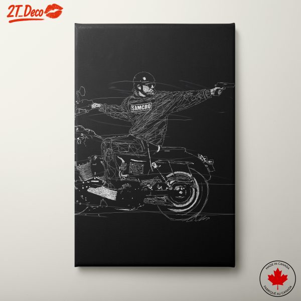 Dynamic Motorcycle Action Art