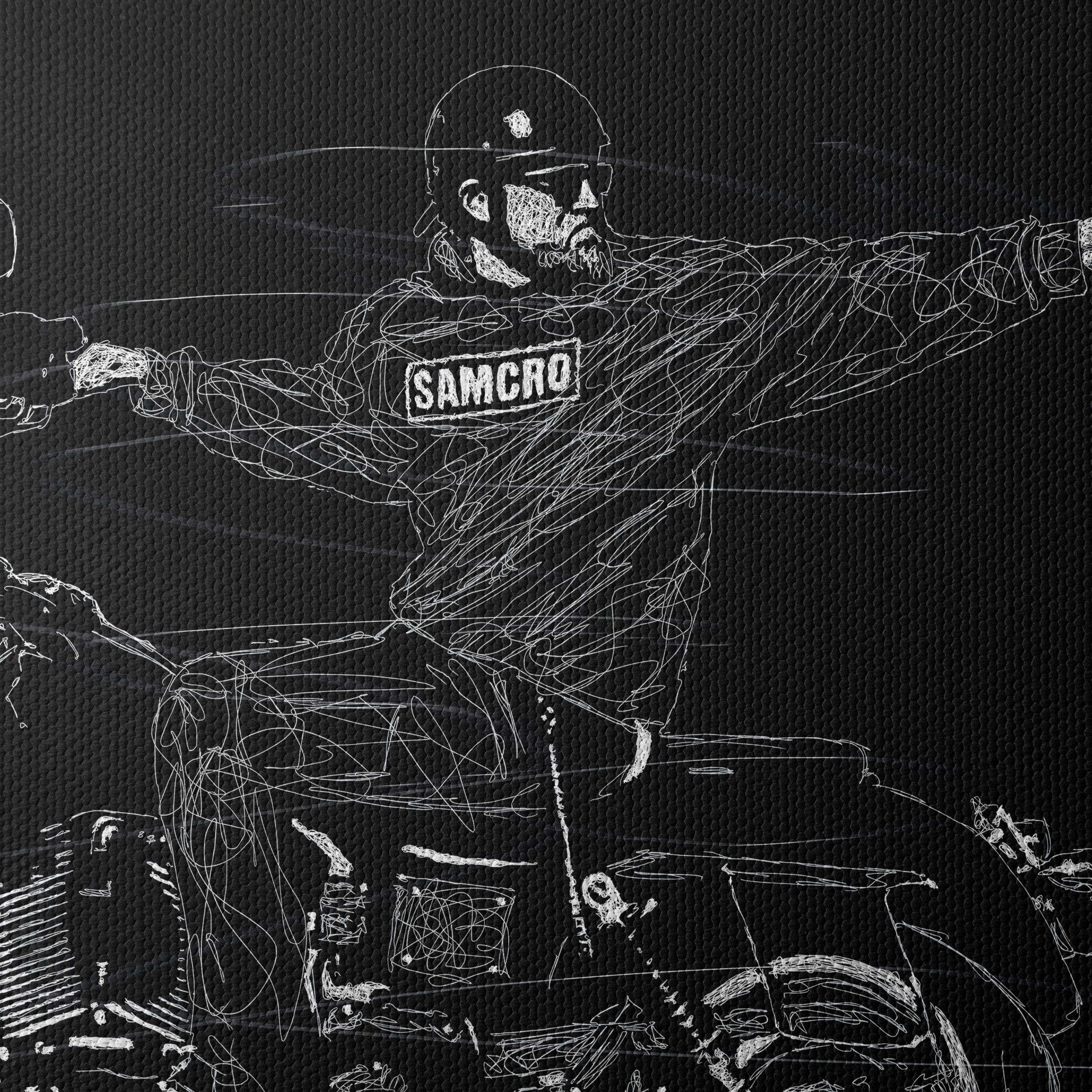 Dynamic Motorcycle Action Art - Image 4
