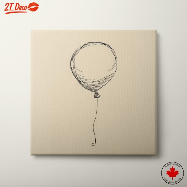 Minimalist Balloon Sketch in Playful Style