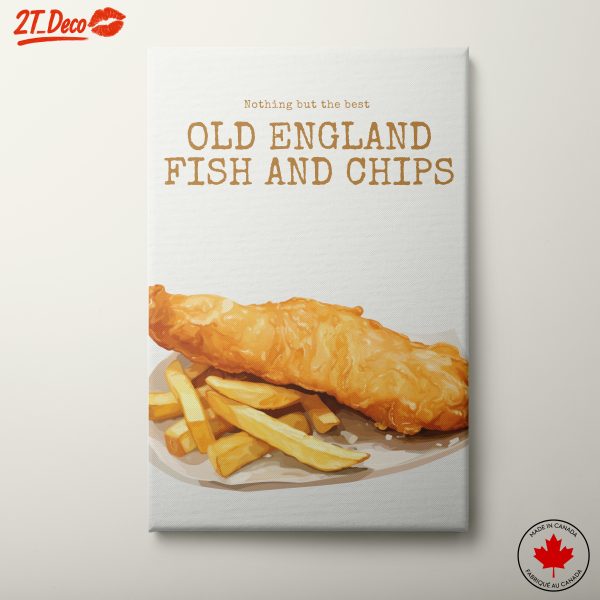Stylized Fish and Chips Artwork