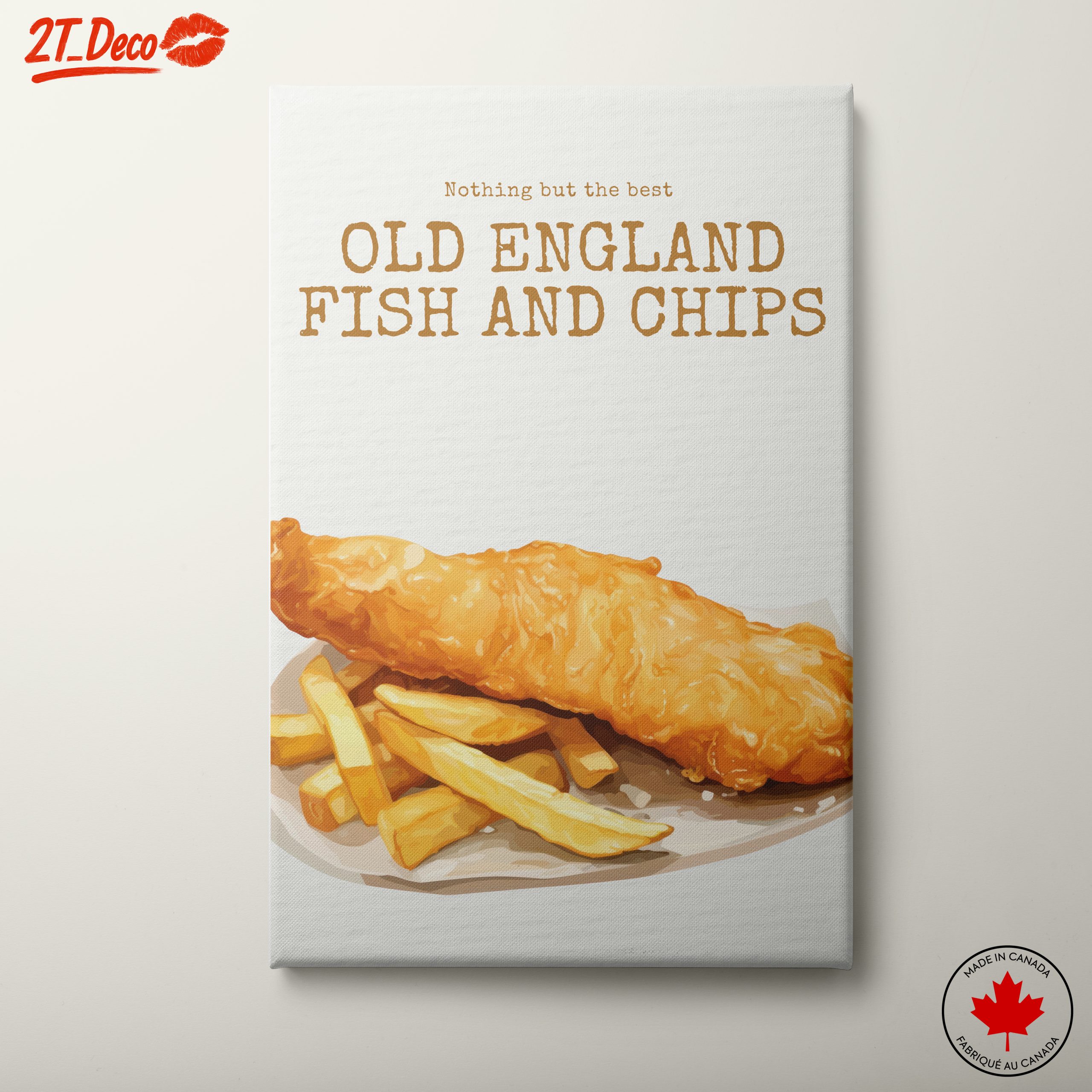 Stylized Fish and Chips Artwork