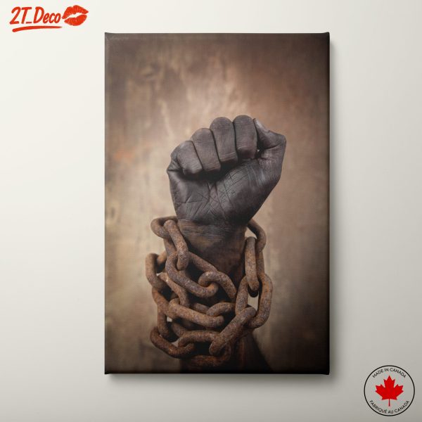 Powerful Afro Art of Fist and Chains