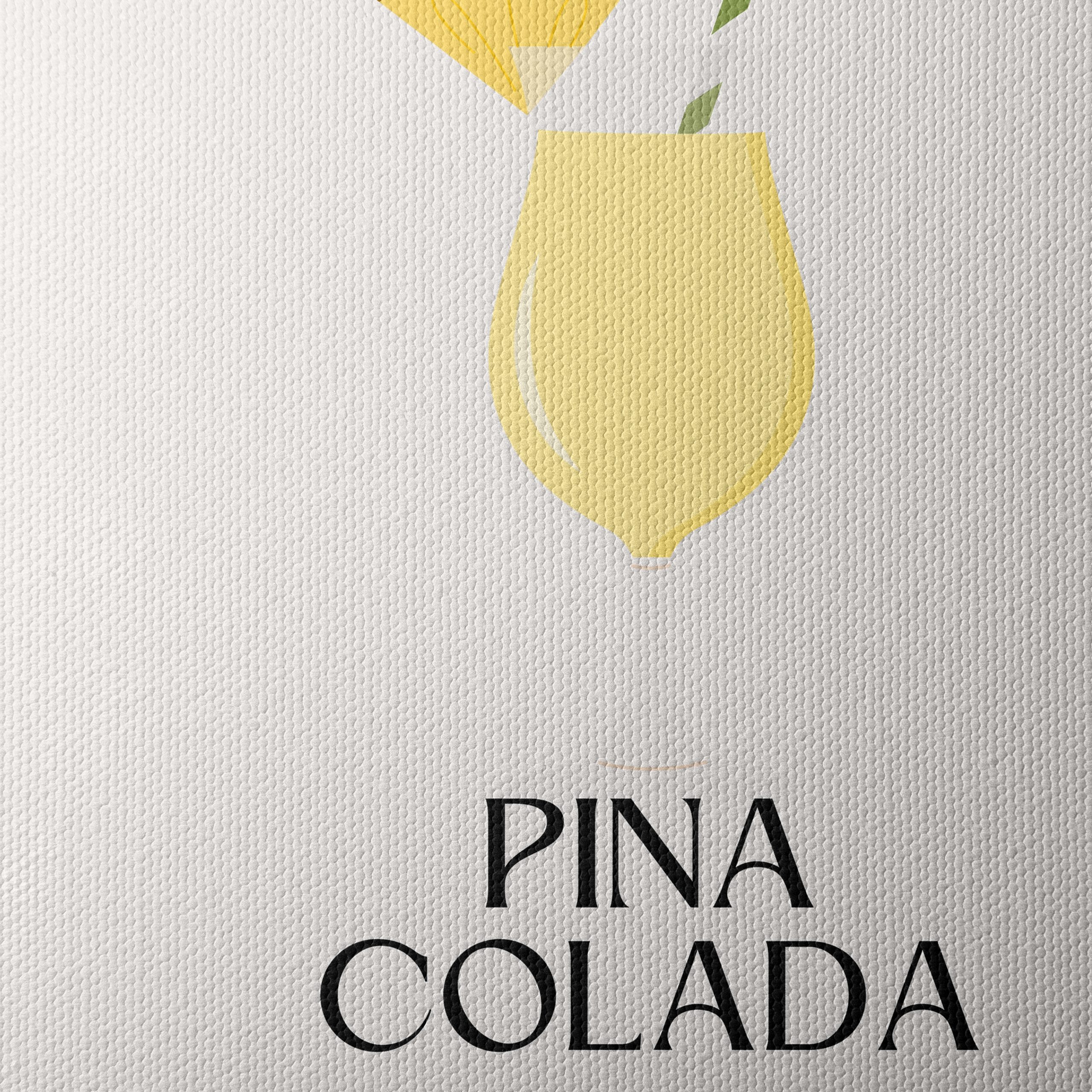 Pina Colada Cocktail Recipe Artwork - Image 4