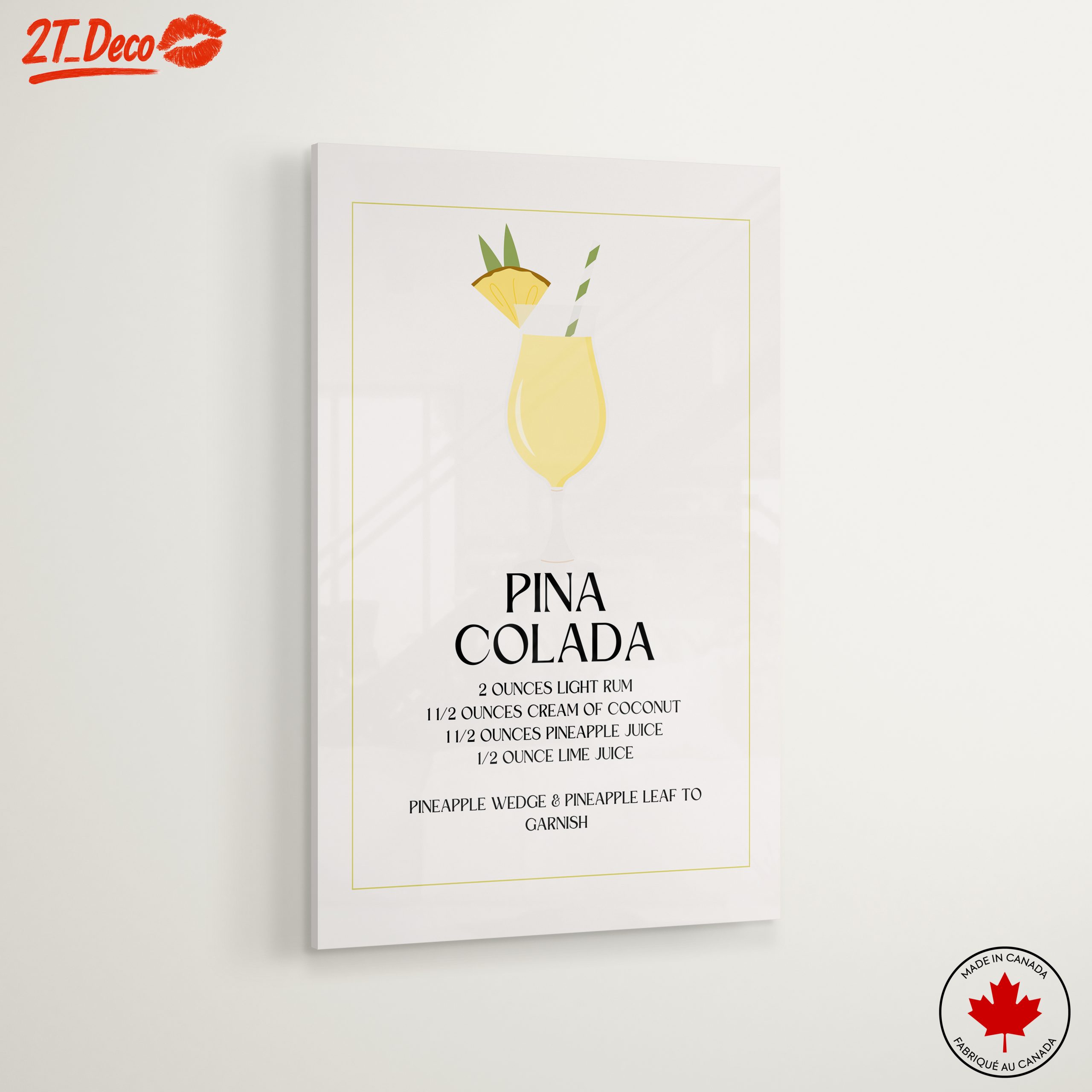 Pina Colada Cocktail Recipe Artwork - Image 6