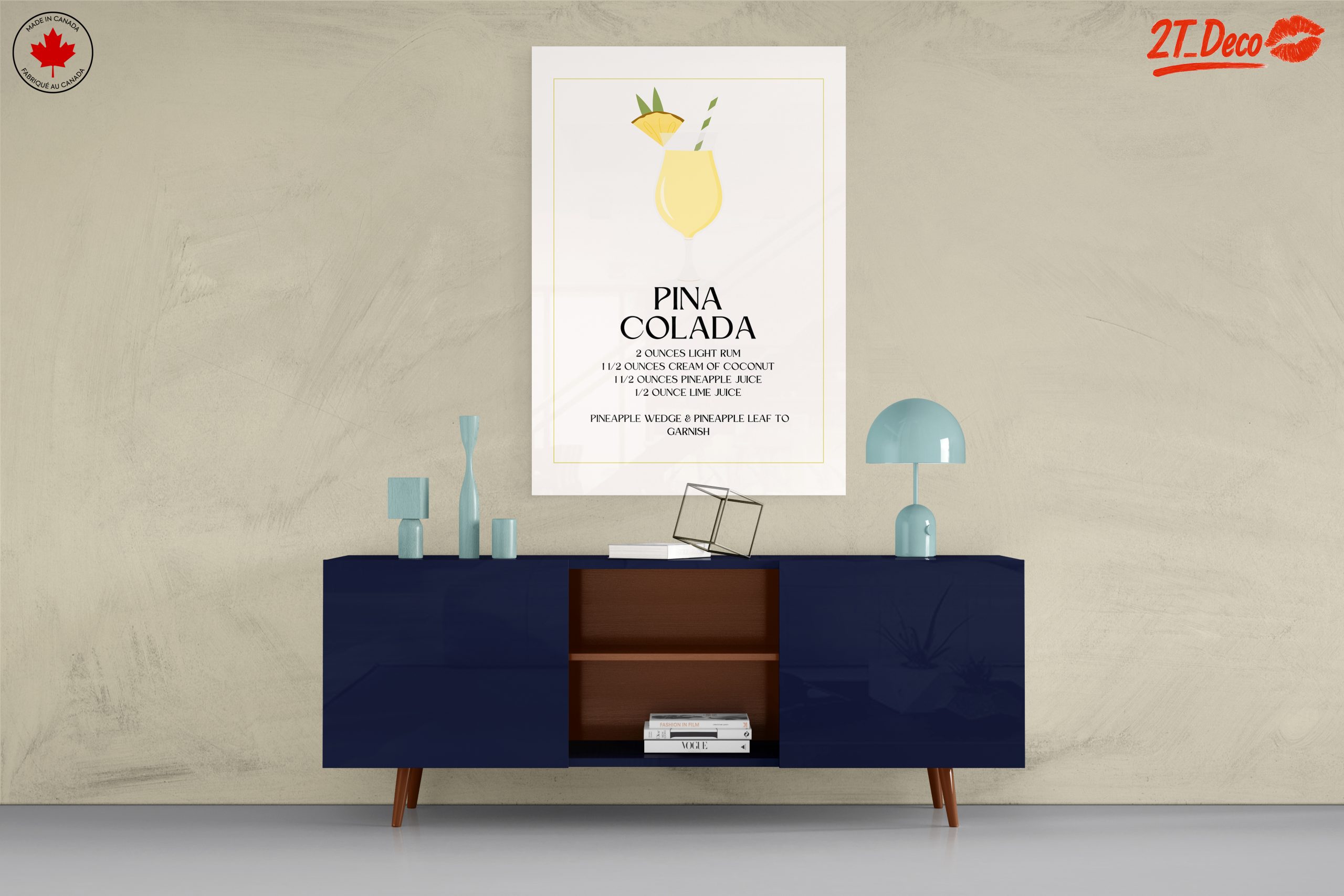 Pina Colada Cocktail Recipe Artwork - Image 8