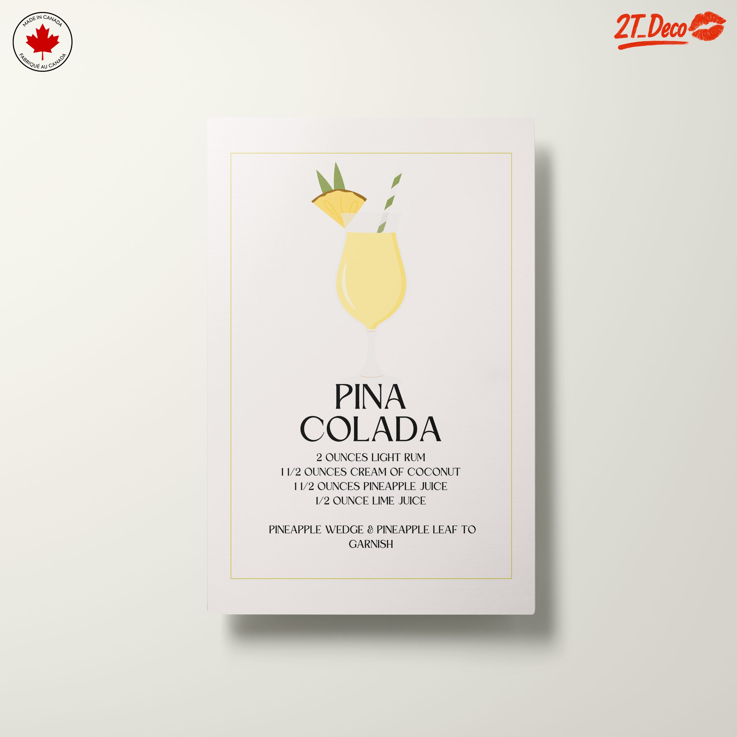 Pina Colada Cocktail Recipe Artwork - Image 10