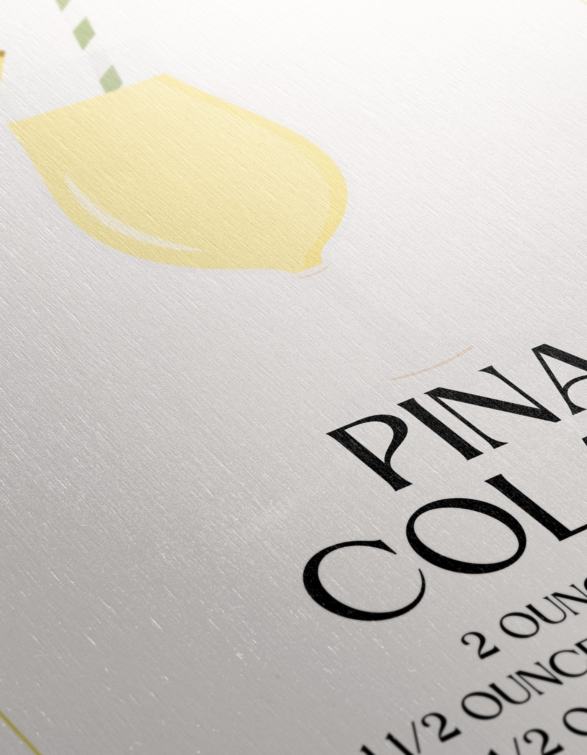 Pina Colada Cocktail Recipe Artwork - Image 12