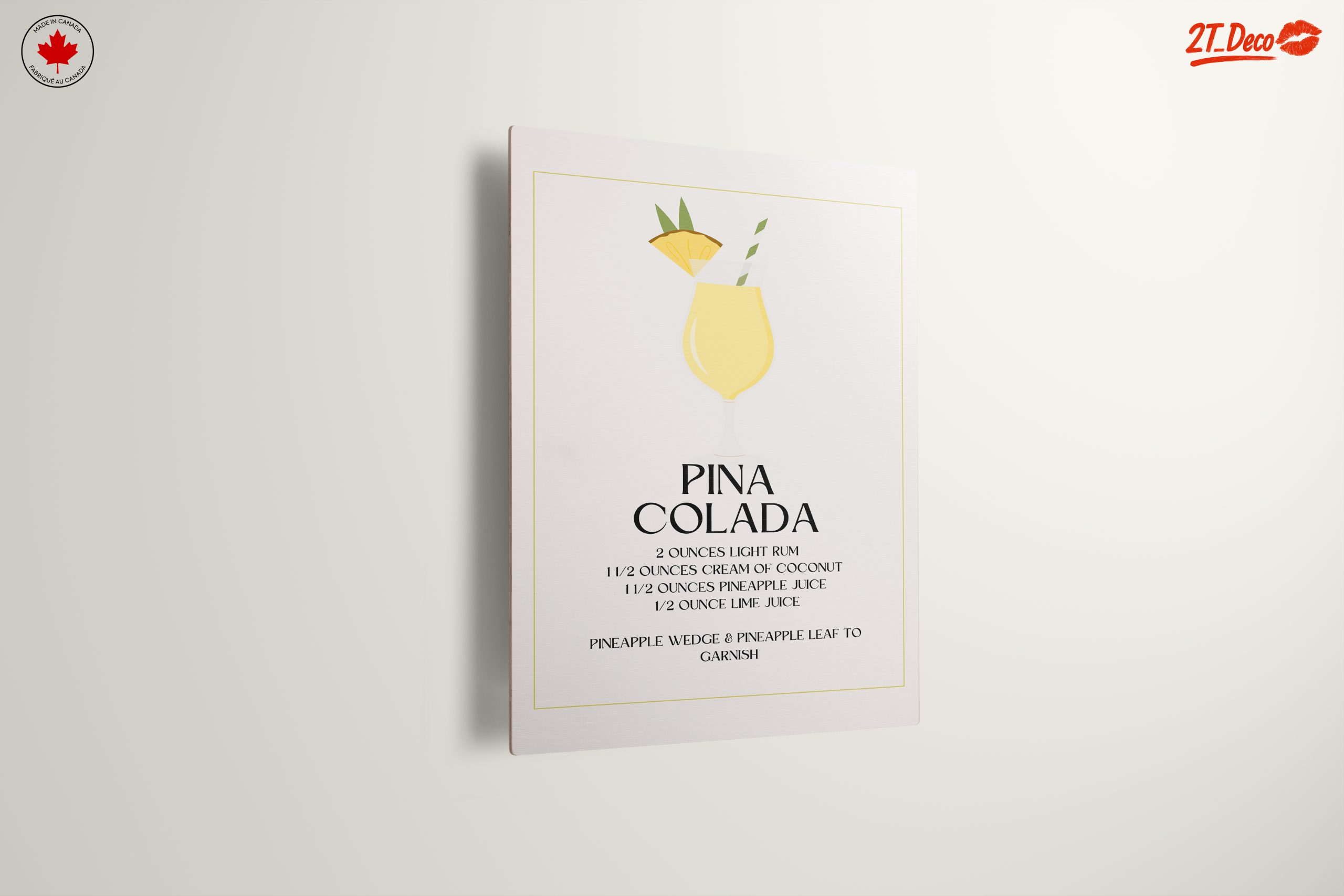 Pina Colada Cocktail Recipe Artwork - Image 13