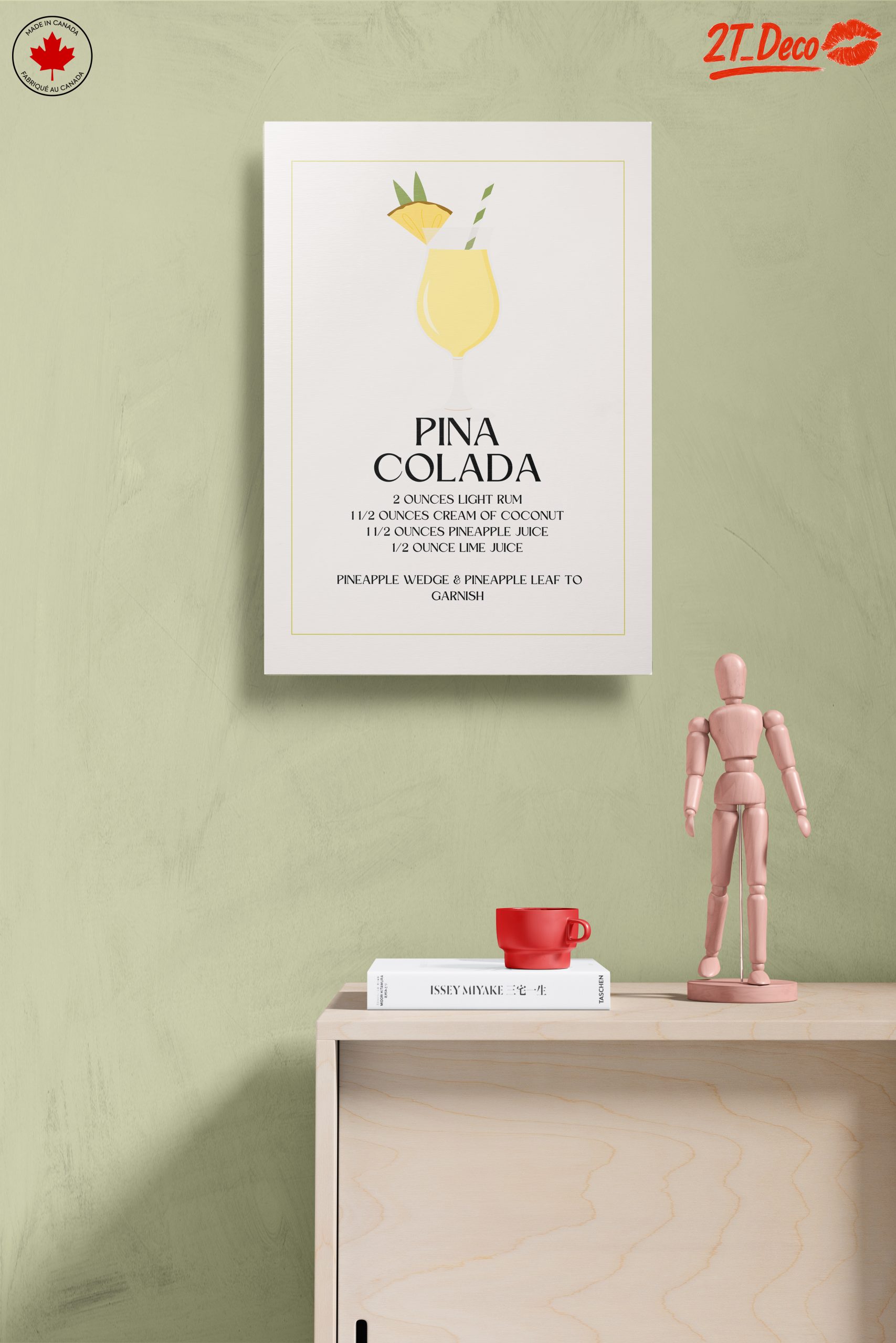 Pina Colada Cocktail Recipe Artwork - Image 14