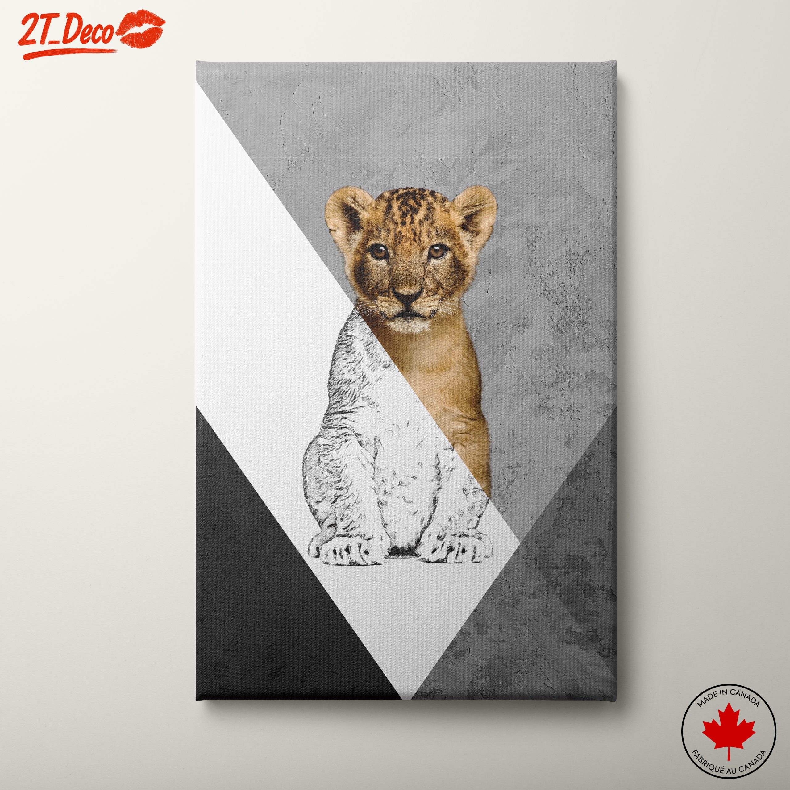 Stylized Lion Cub Wall Art