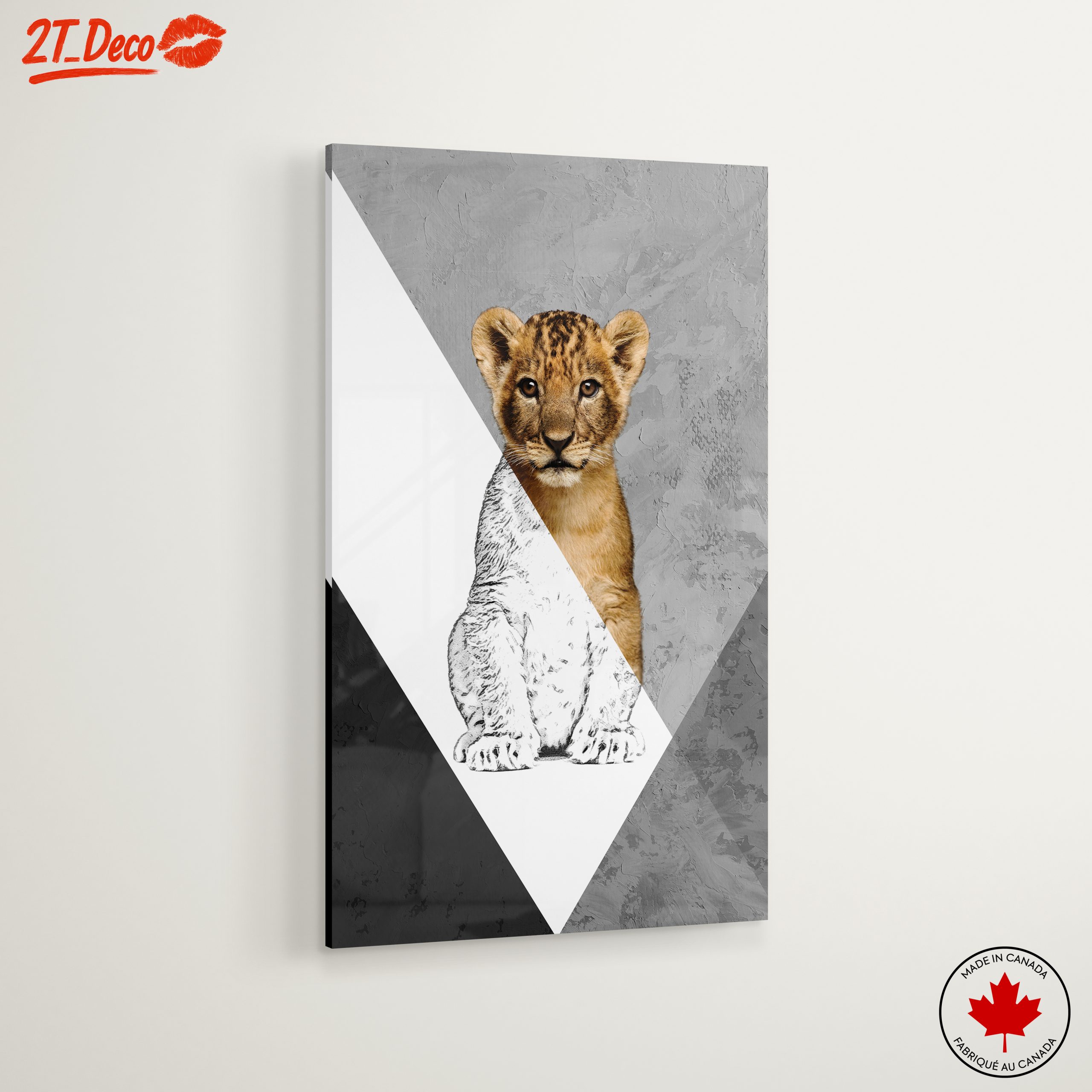 Stylized Lion Cub Wall Art - Image 6