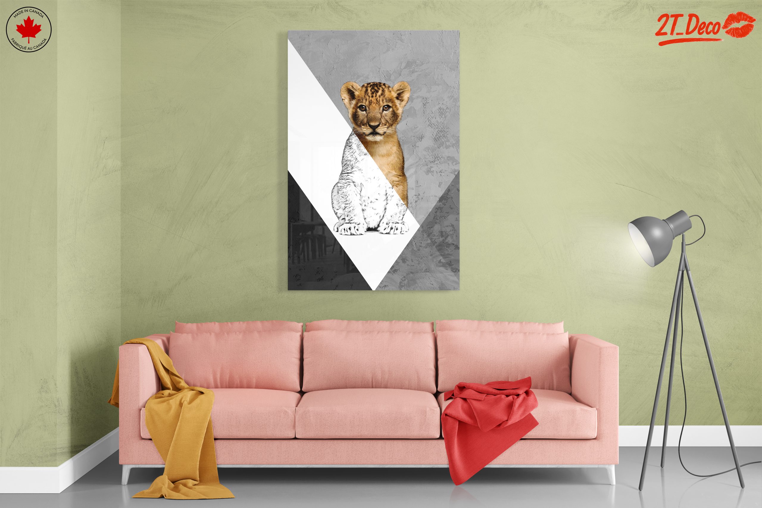 Stylized Lion Cub Wall Art - Image 7