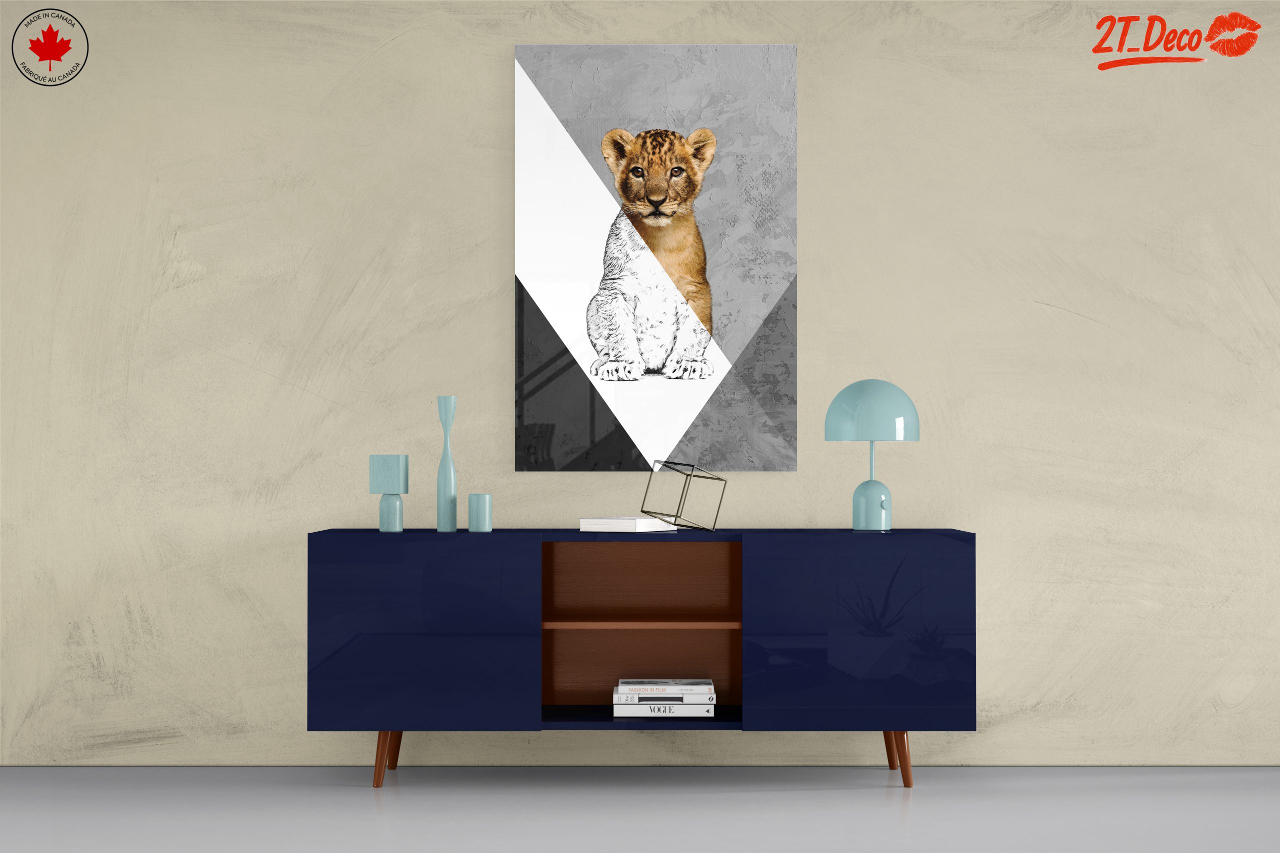 Stylized Lion Cub Wall Art - Image 8