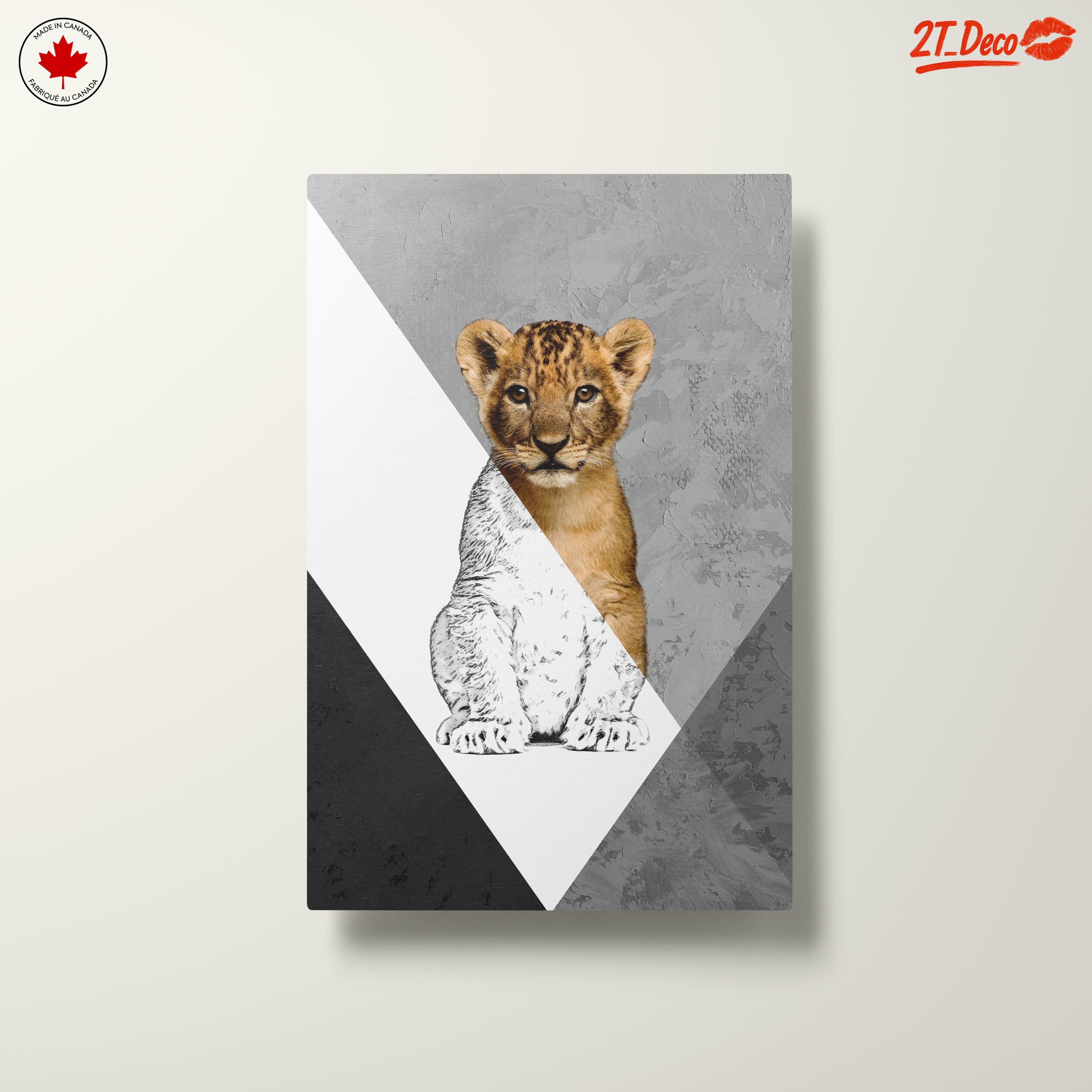Stylized Lion Cub Wall Art - Image 10