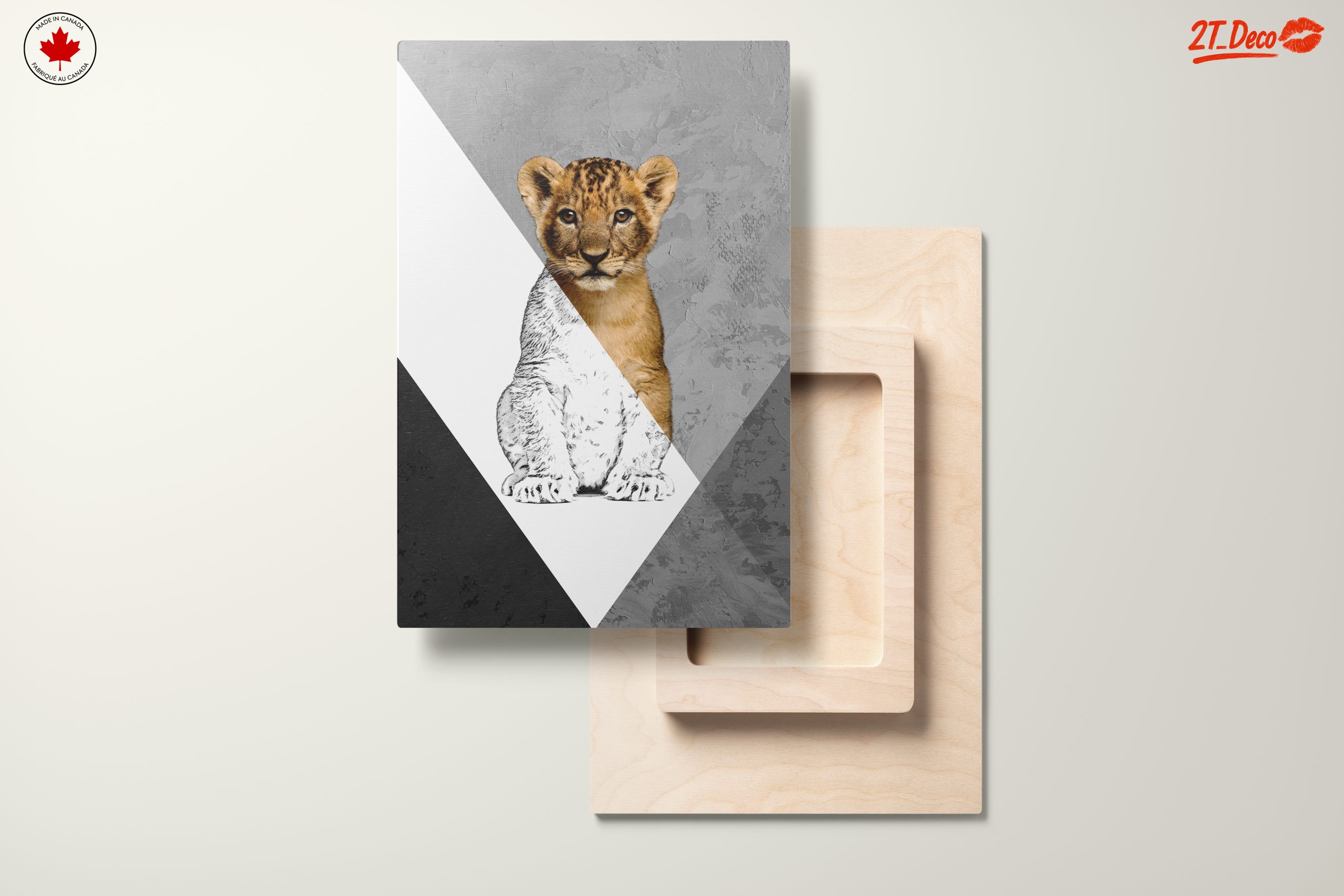 Stylized Lion Cub Wall Art - Image 11
