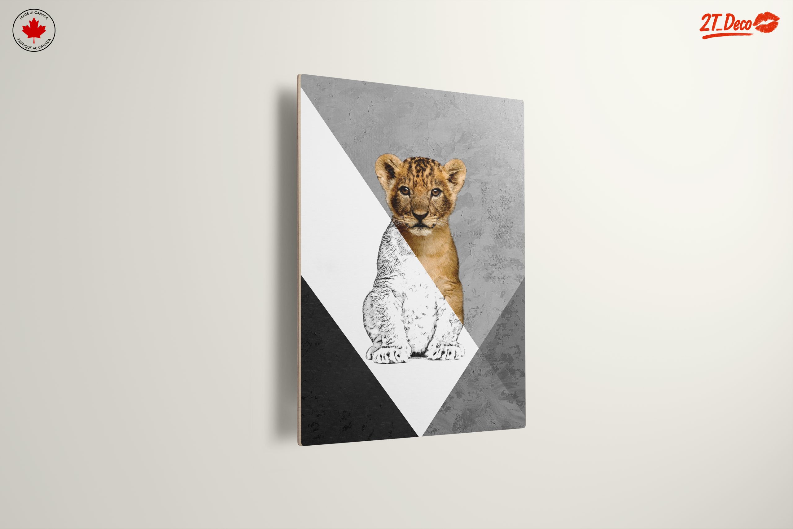 Stylized Lion Cub Wall Art - Image 13