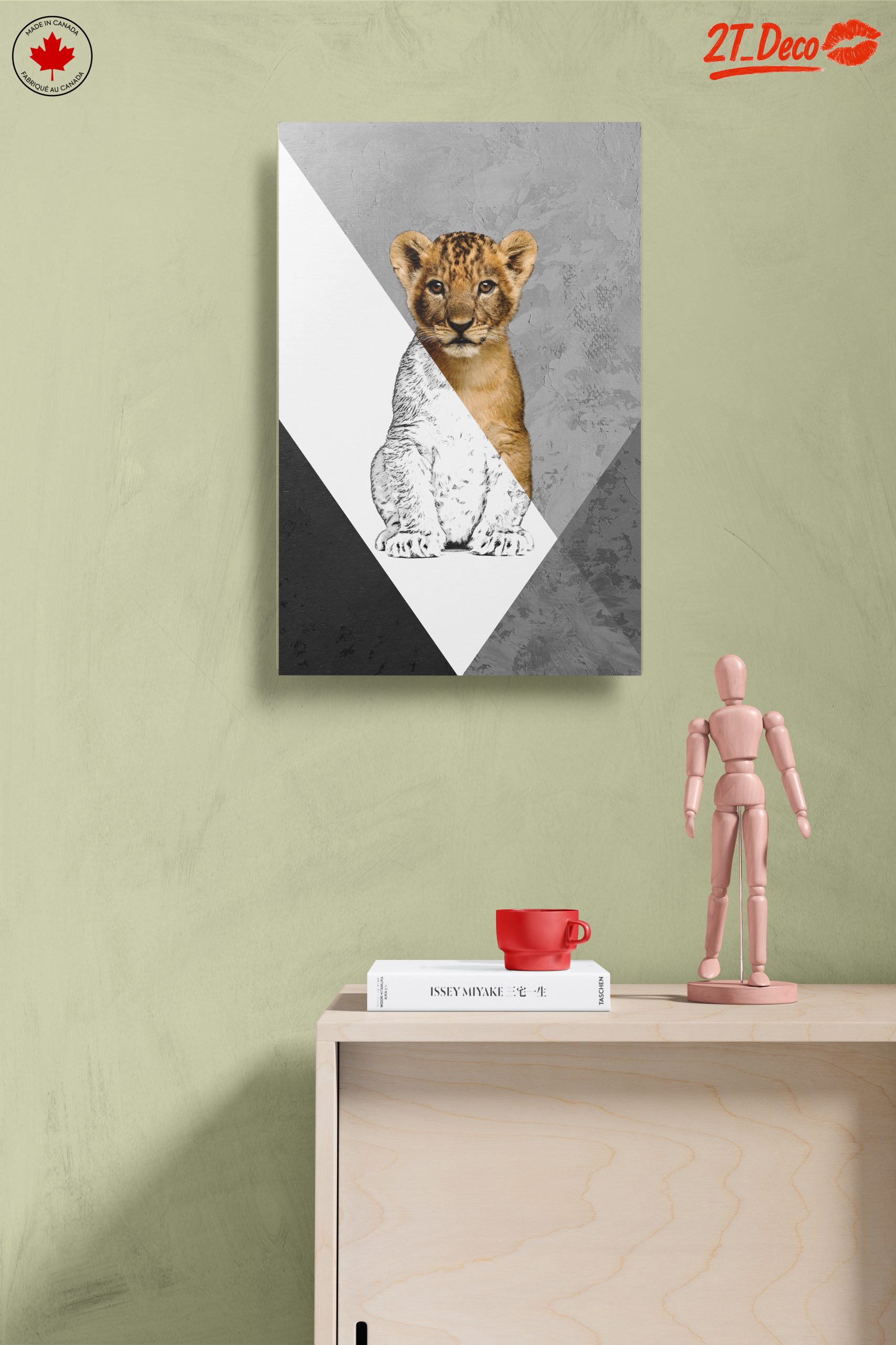 Stylized Lion Cub Wall Art - Image 14