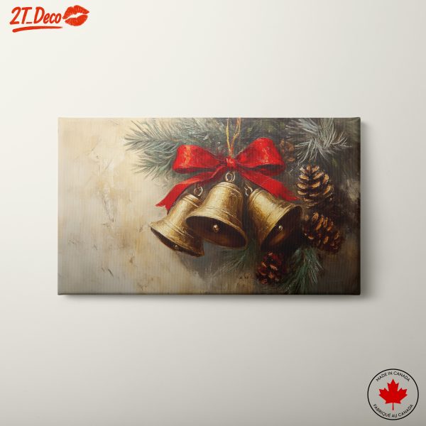 Festive Christmas Bells with Pine