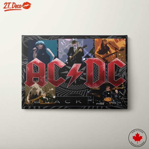 AC/DC Music Art Featuring Iconic Band