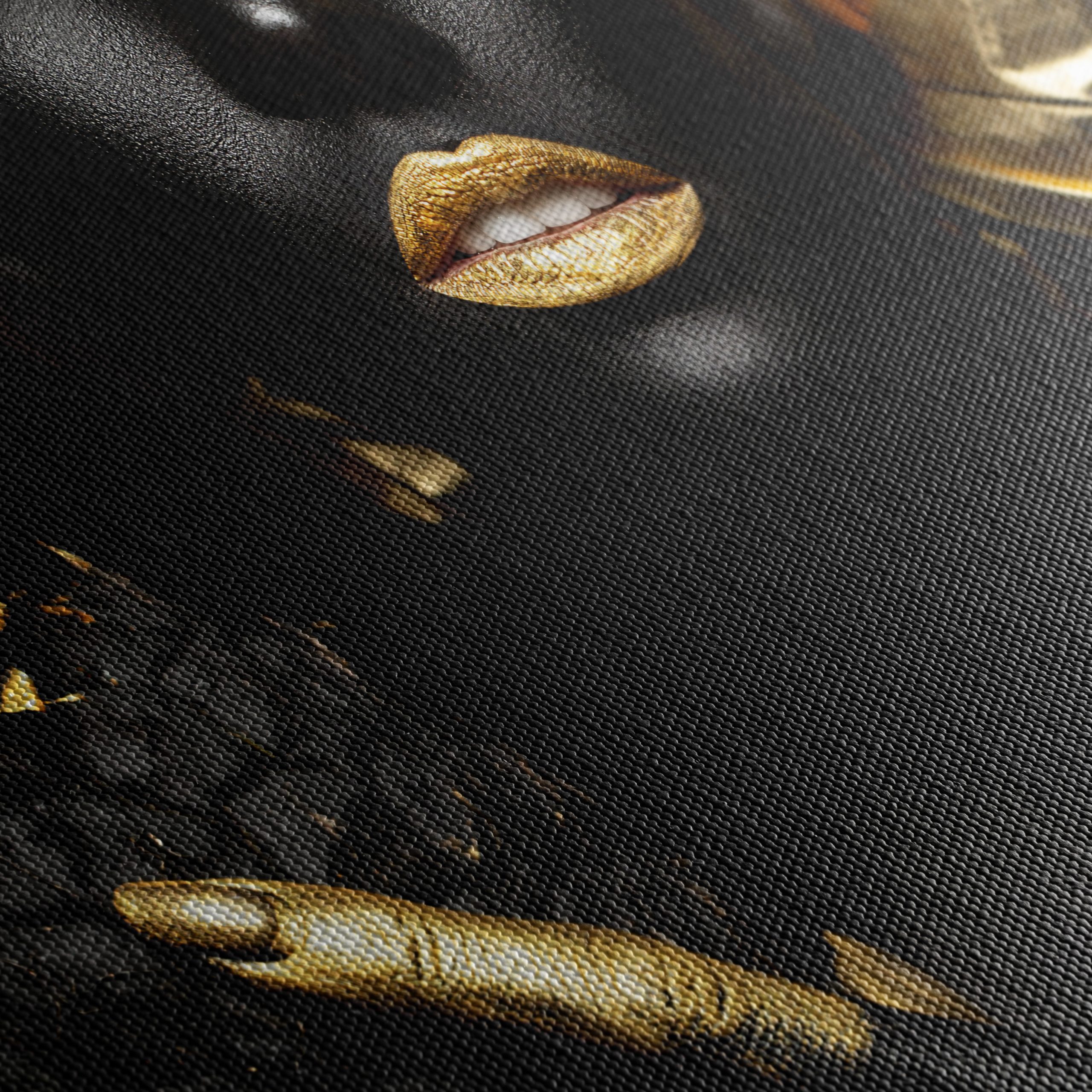 Striking Afro Art with Gold Accents 5 - Image 5