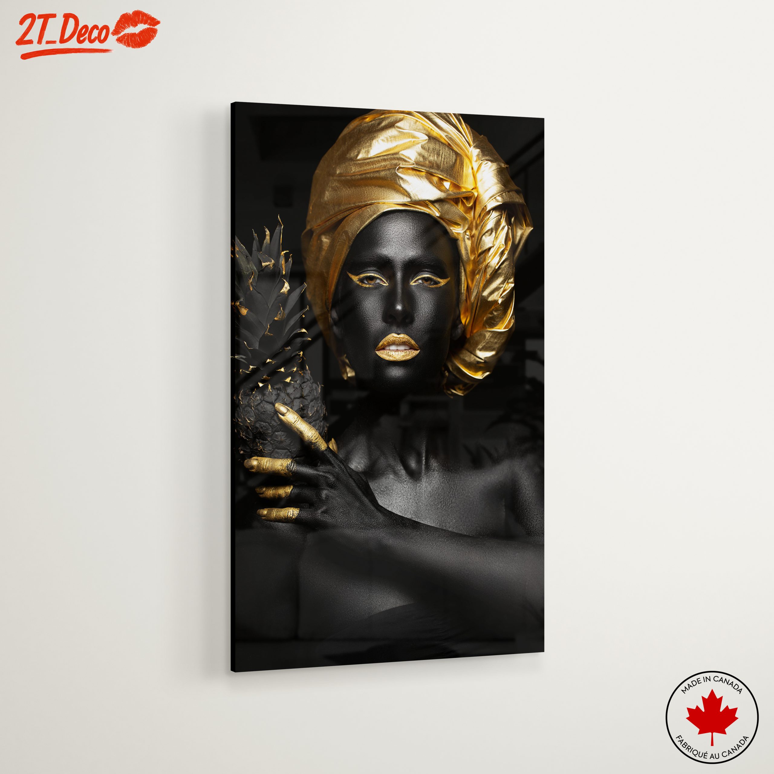 Striking Afro Art with Gold Accents 5 - Image 6