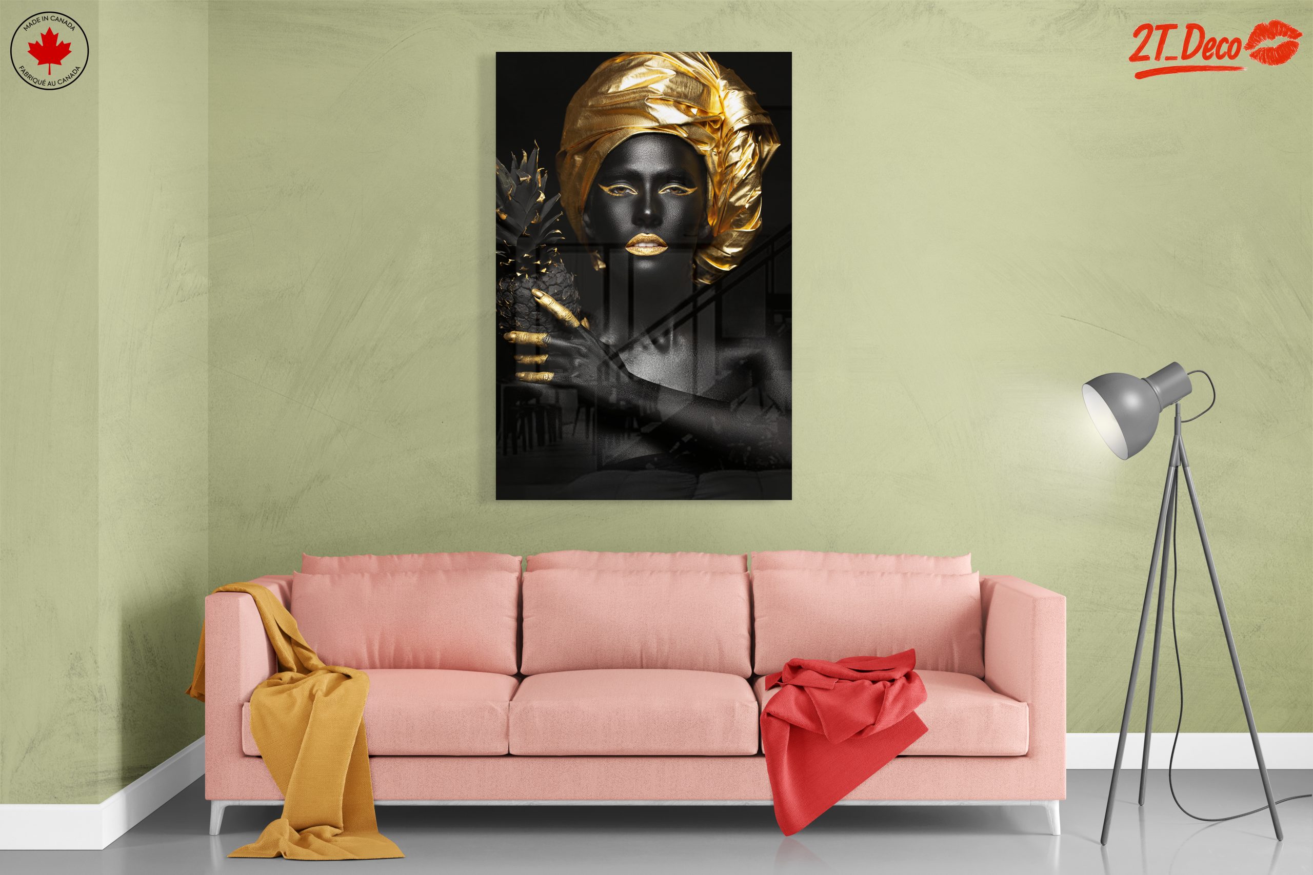 Striking Afro Art with Gold Accents 5 - Image 7