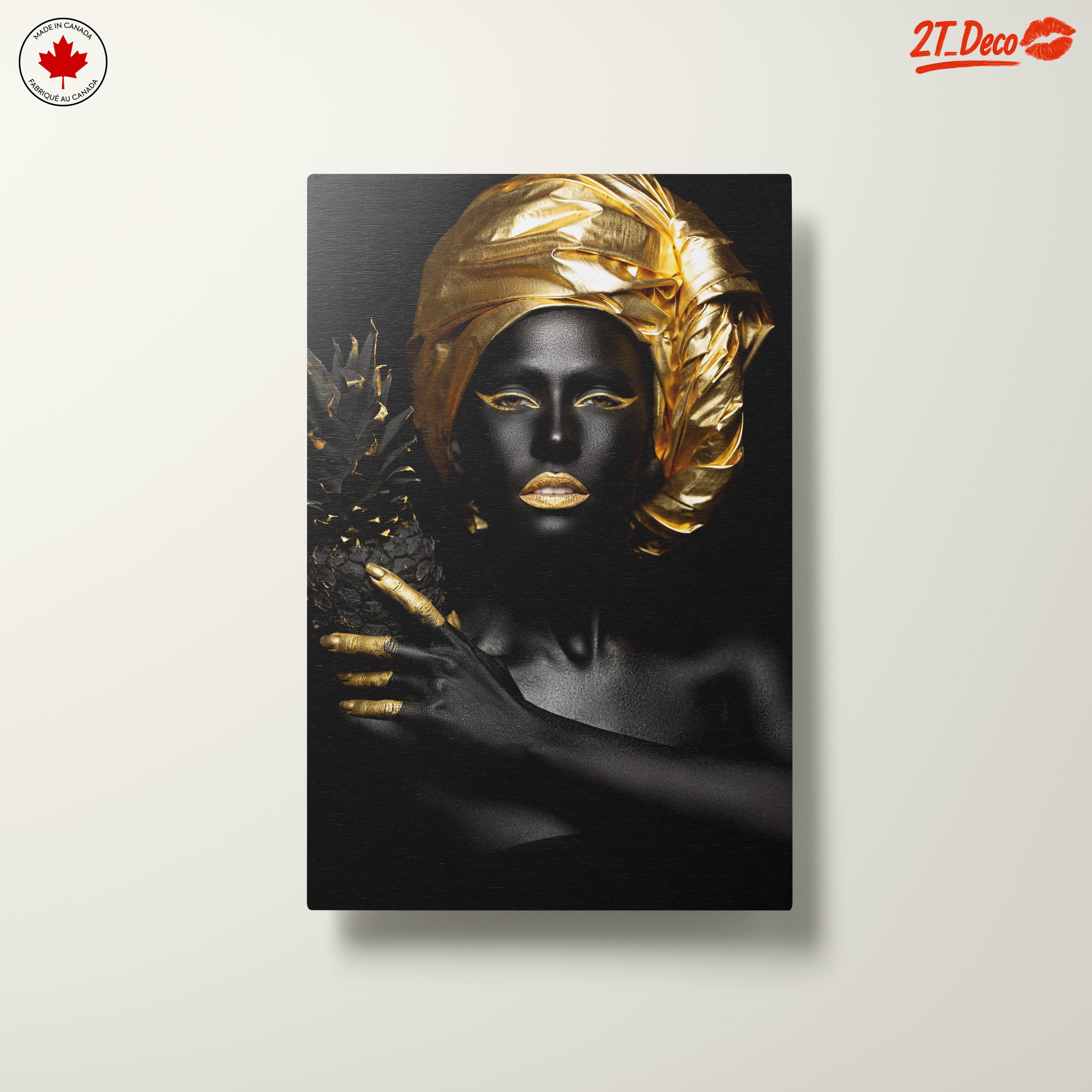 Striking Afro Art with Gold Accents 5 - Image 10