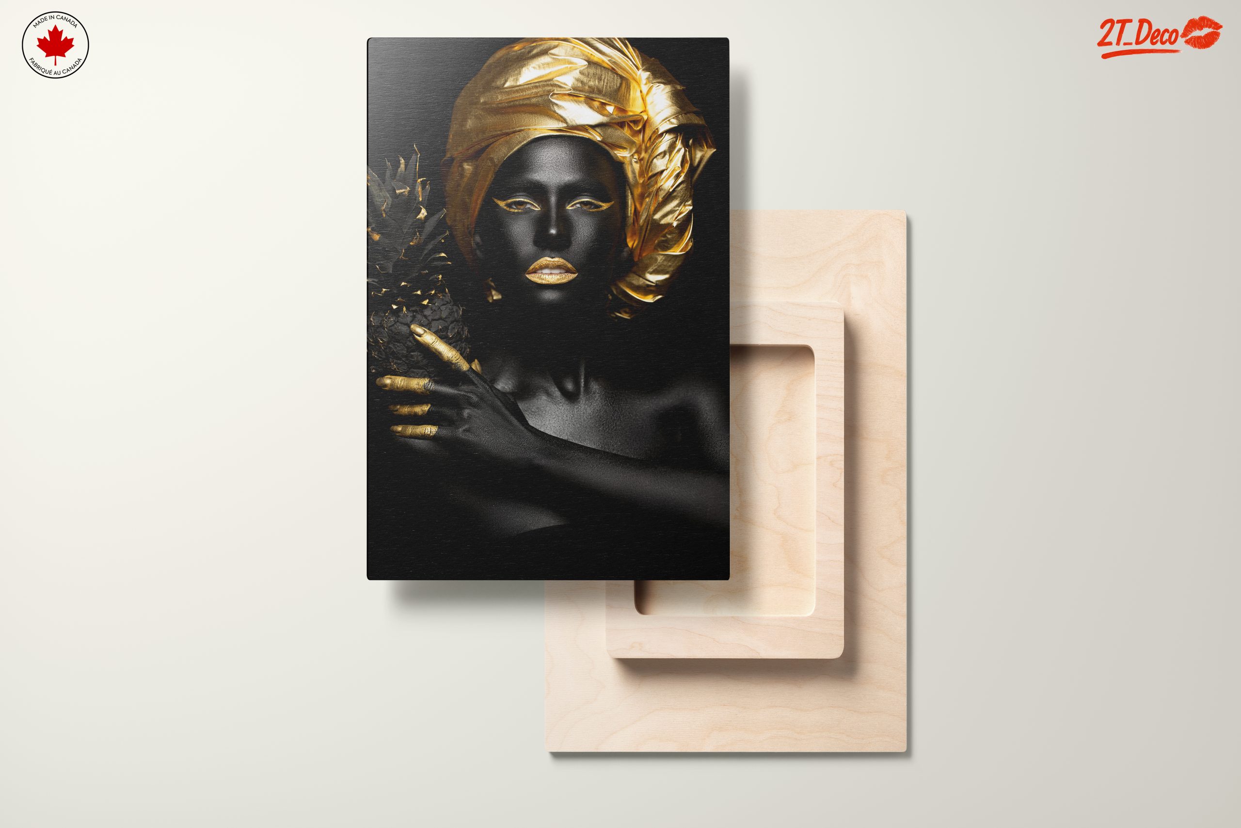 Striking Afro Art with Gold Accents 5 - Image 11