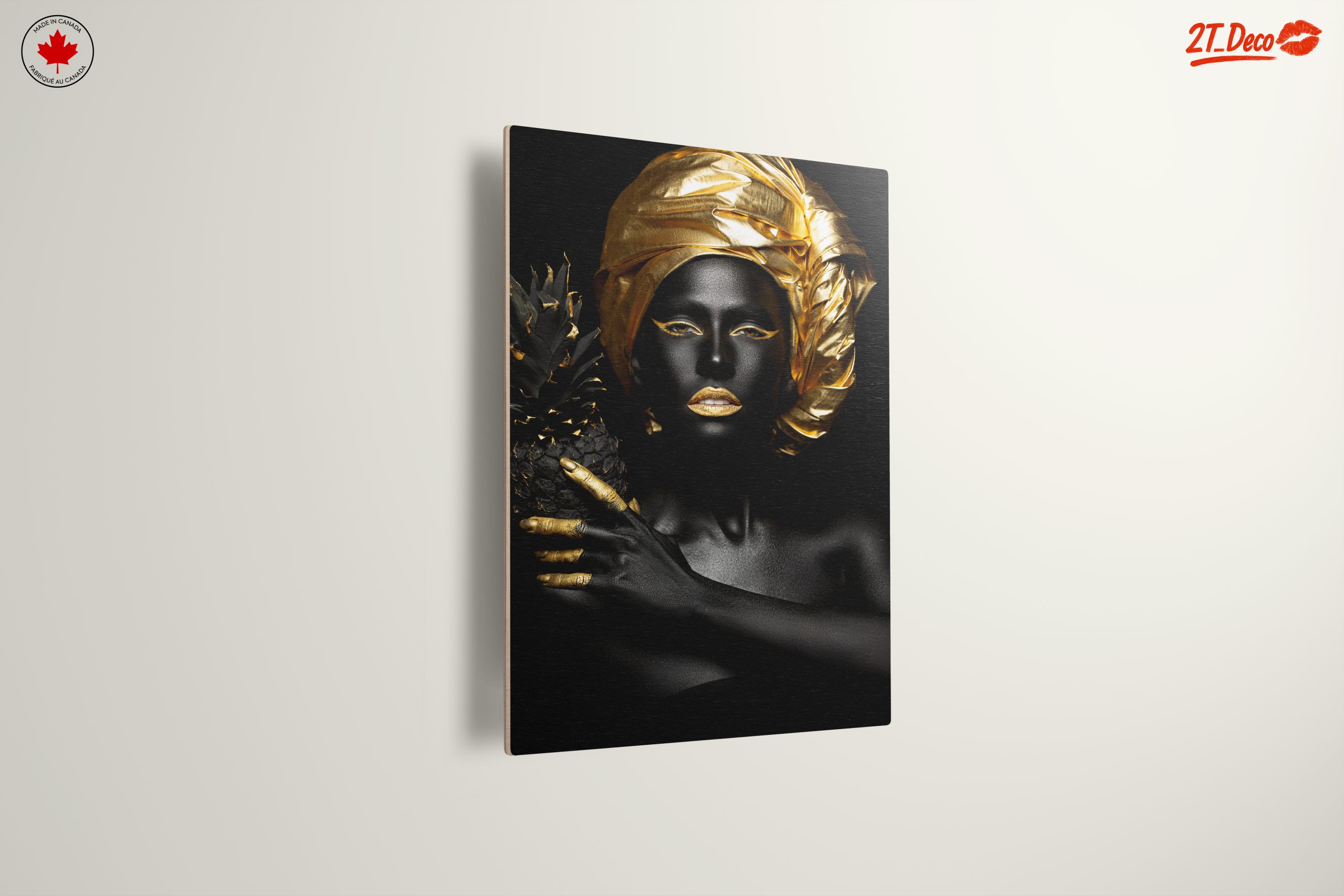 Striking Afro Art with Gold Accents 5 - Image 13