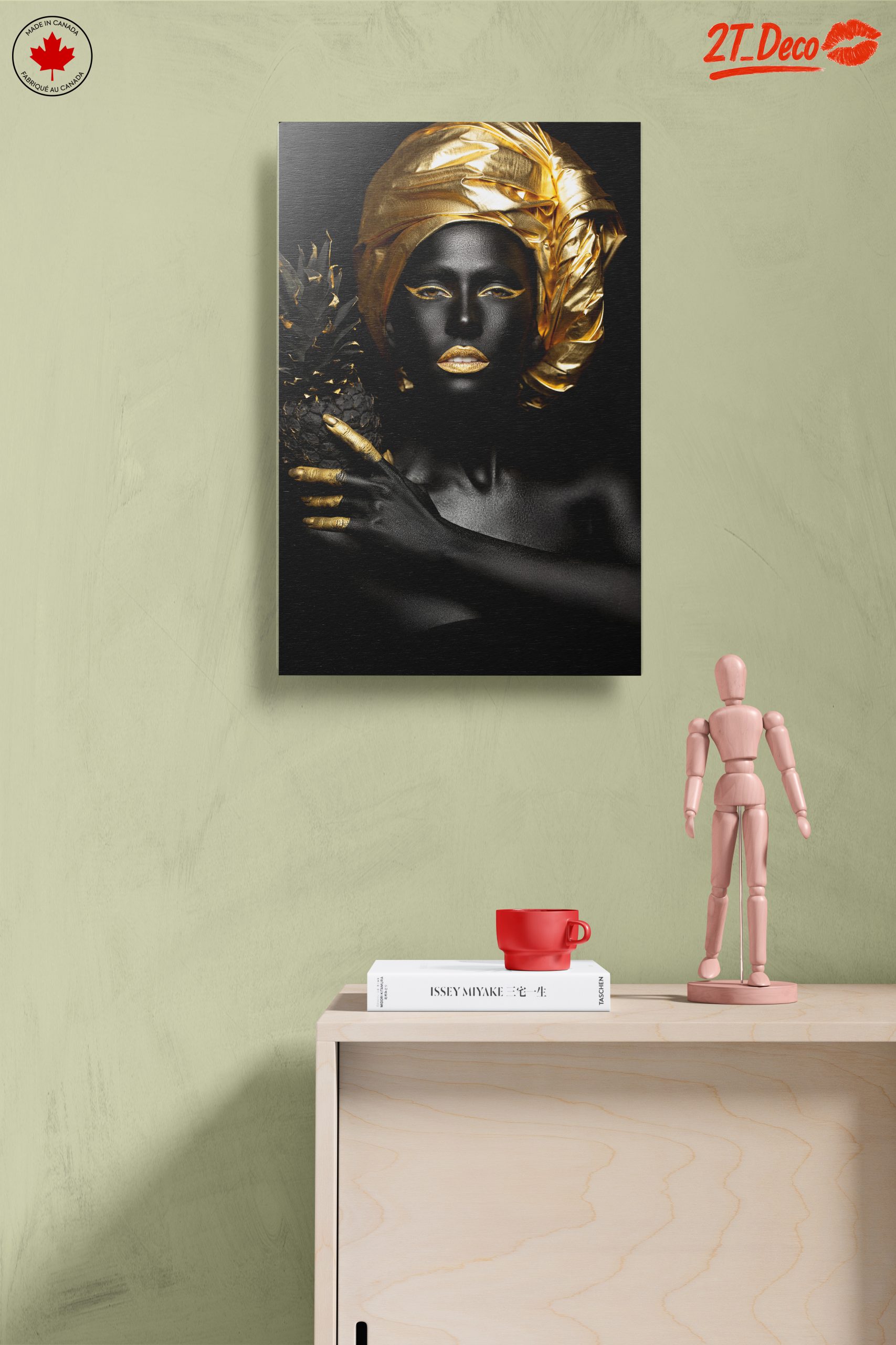 Striking Afro Art with Gold Accents 5 - Image 14