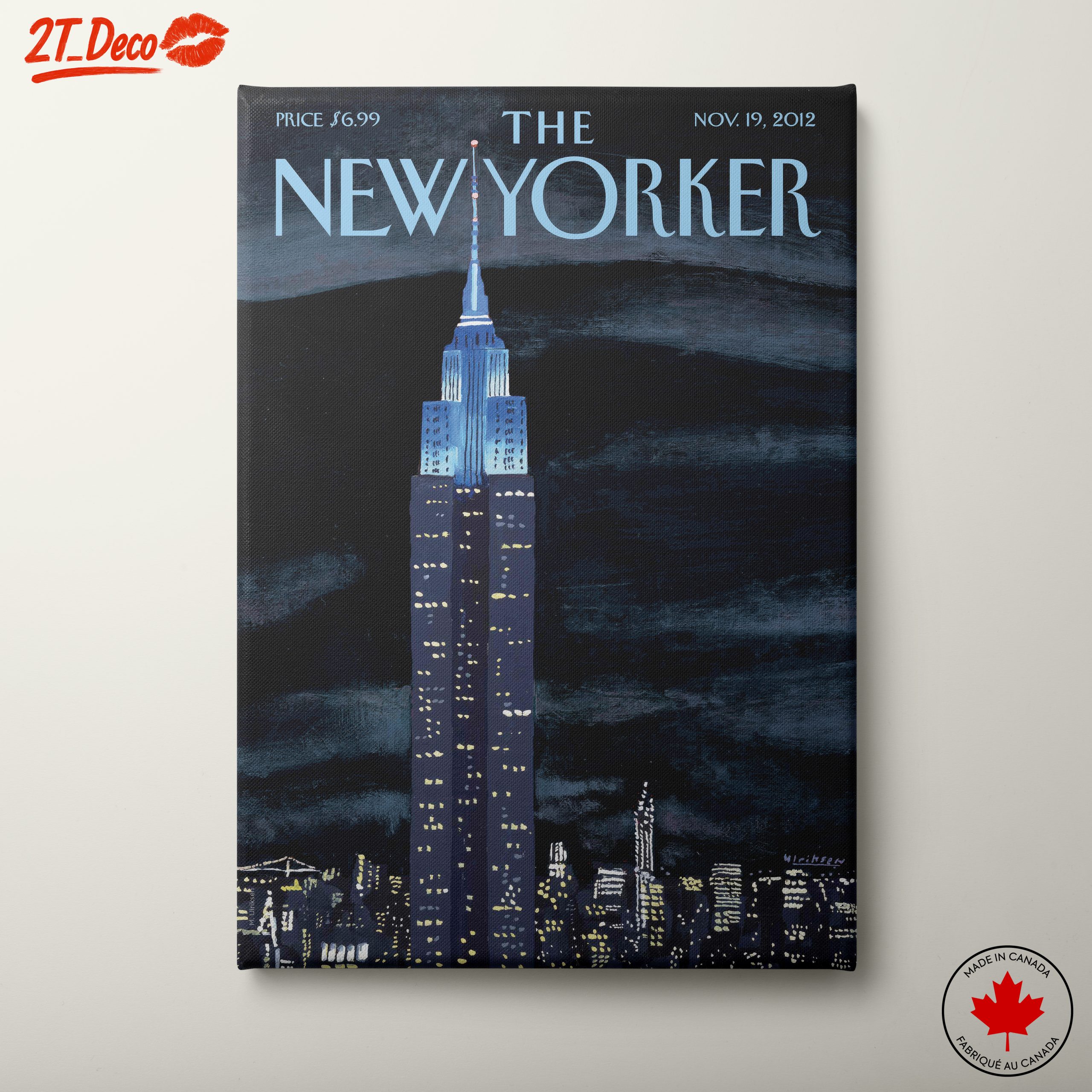 New Yorker Art Featuring Iconic Skyline