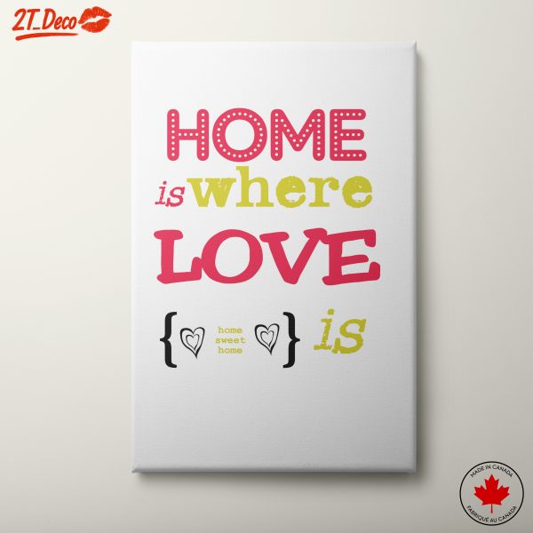 Home Love Typography Art for Cozy Spaces