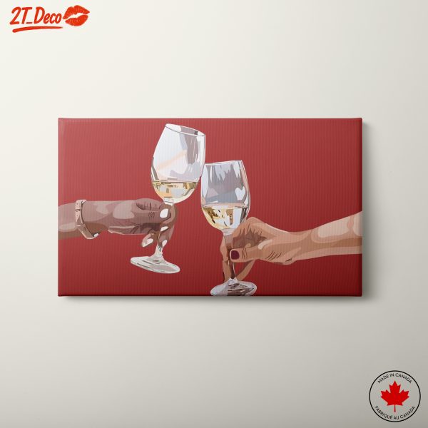 Celebratory Moments Artwork with Toasting Glasses