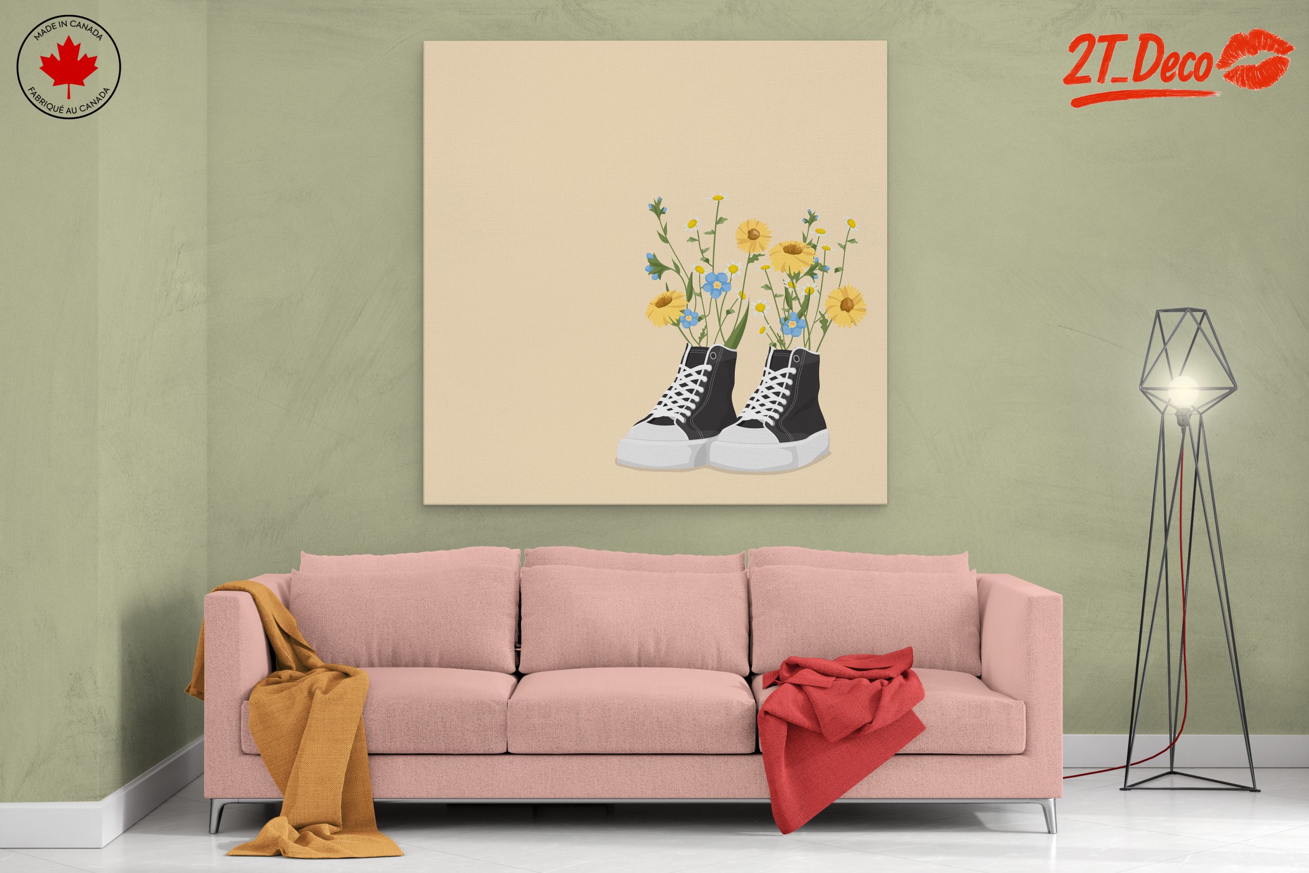 Flowers Growing in Sneakers Art - Image 2