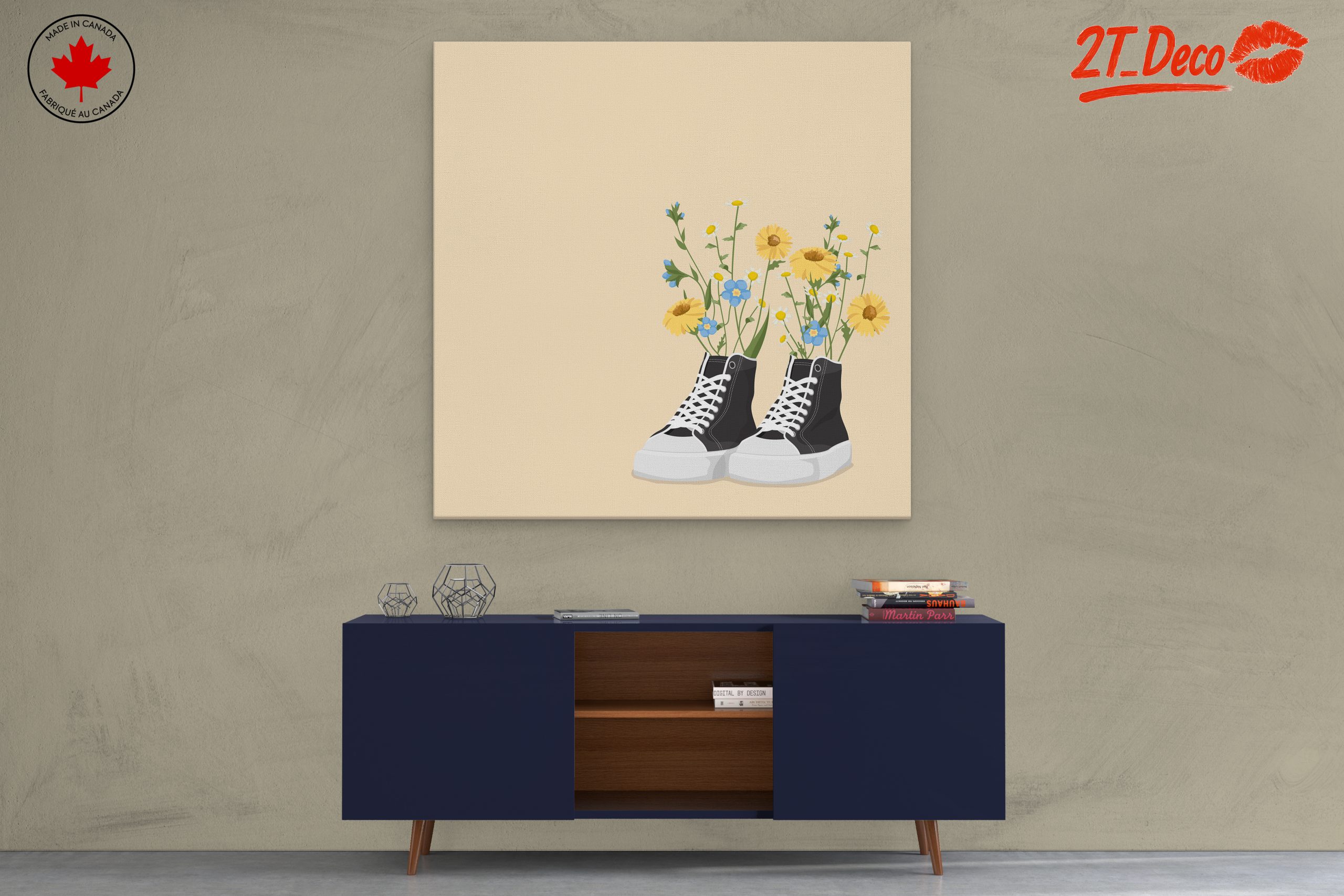 Flowers Growing in Sneakers Art - Image 3