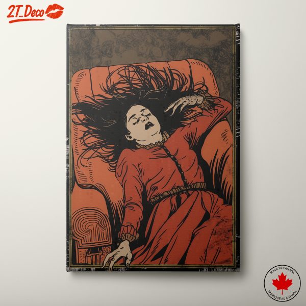 Stylized Female Figure Artwork in Bold Colors